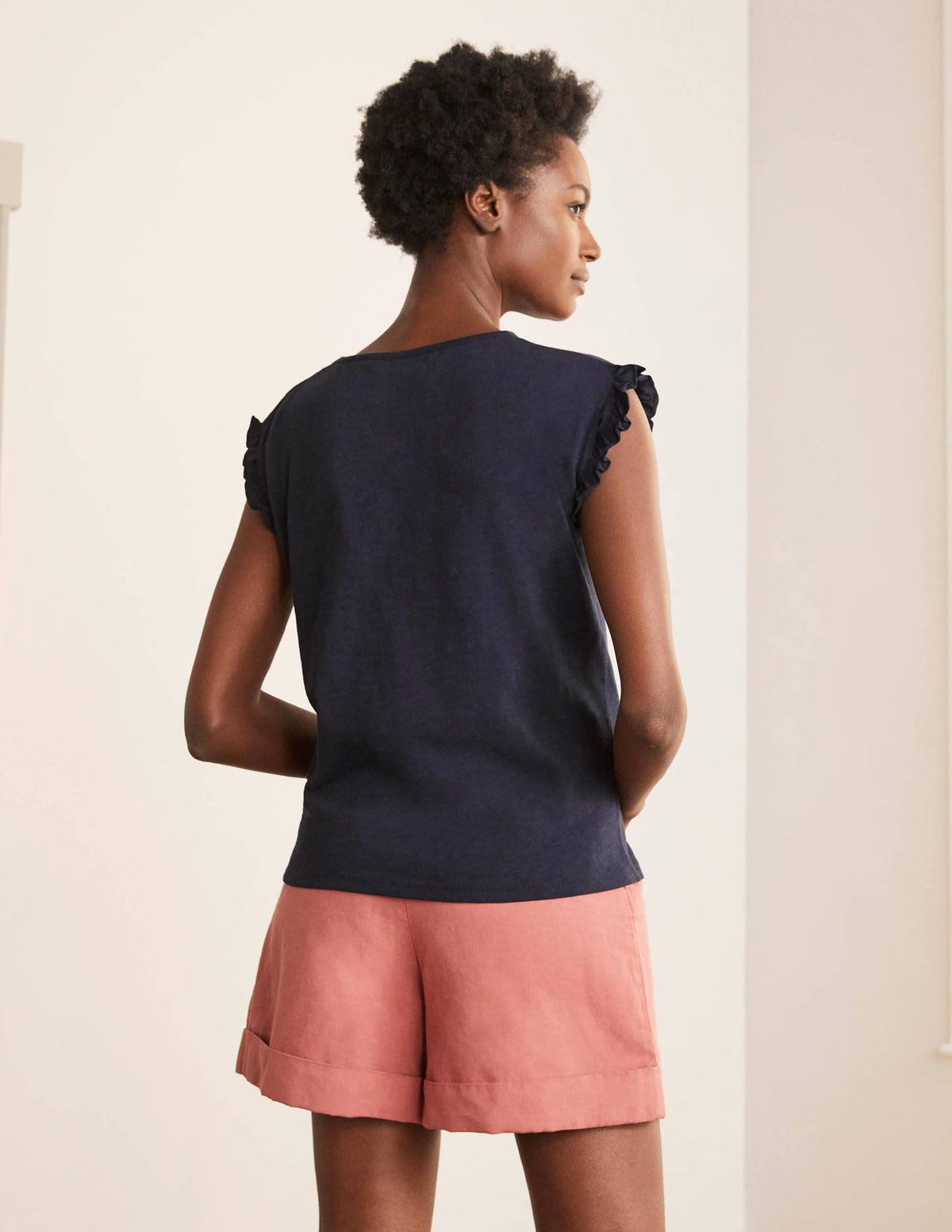 Faye Jersey Top-Navy - Image 3