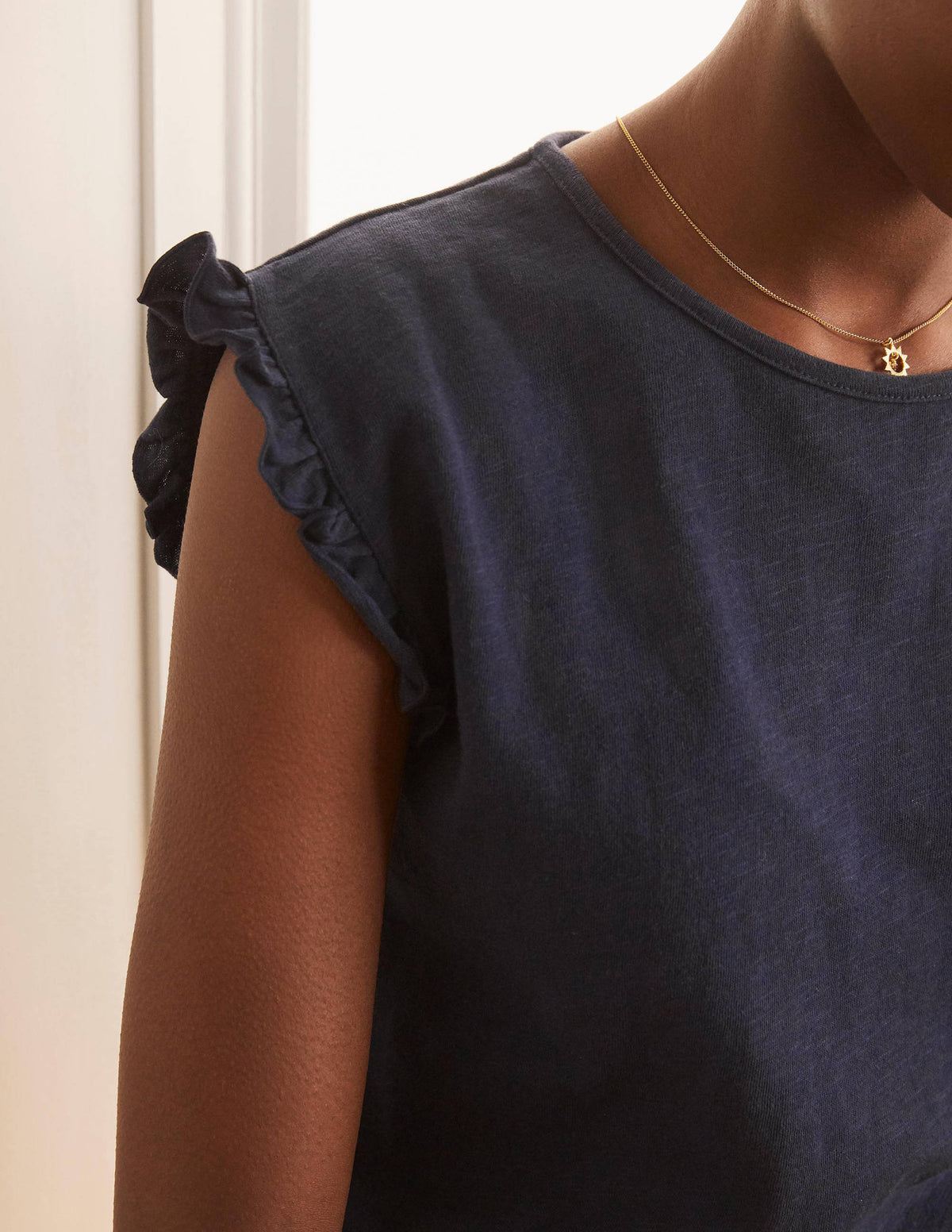 Faye Jersey Top-Navy - Image 4