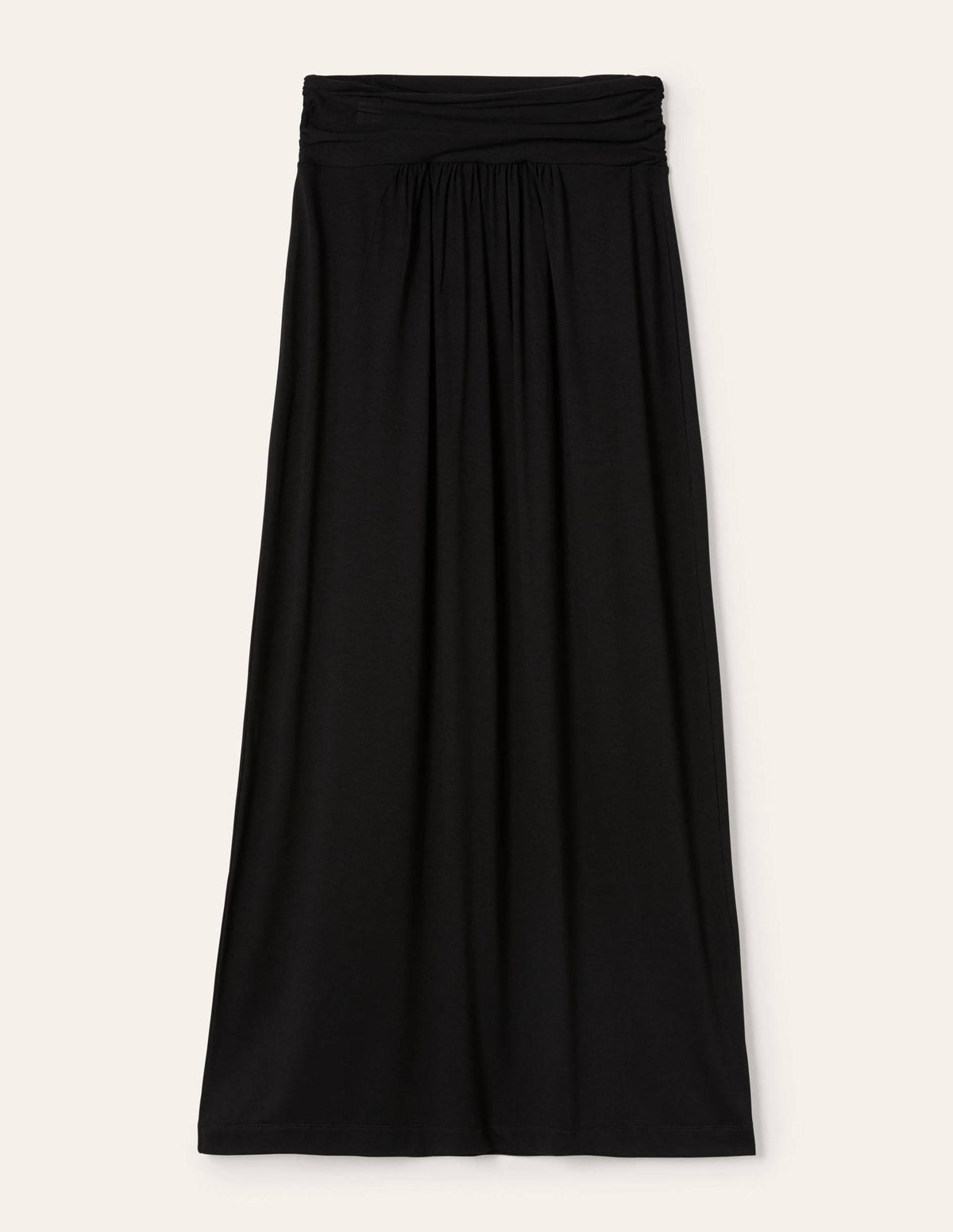 Ruched Waist Skirt-Black-5