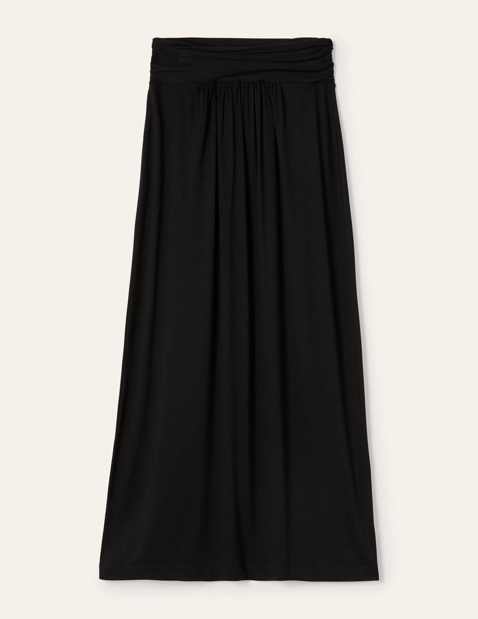 Ruched Waist Skirt-Black - Image 5