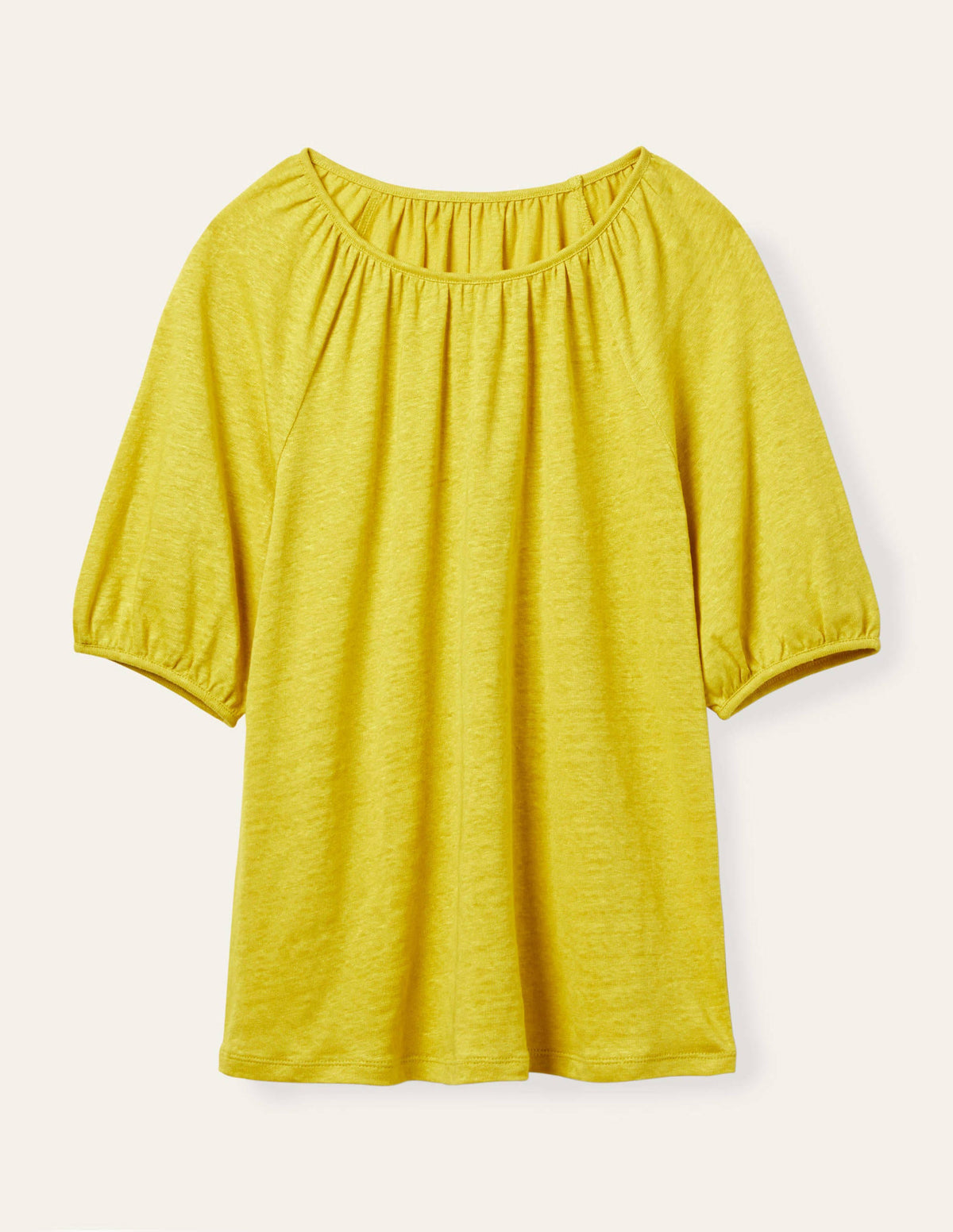 Tabitha Linen Jersey Top-Chartreuse - Image 5