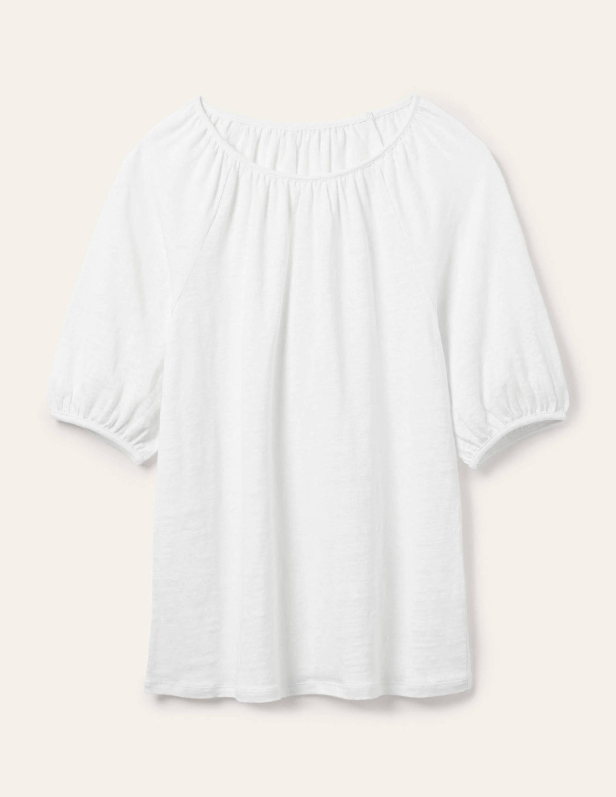 Tabitha Linen Jersey Top-White-5