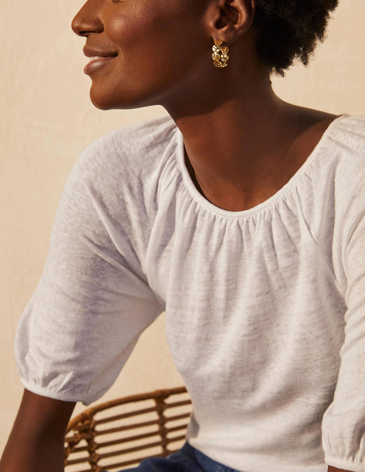 Tabitha Linen Jersey Top-White-4