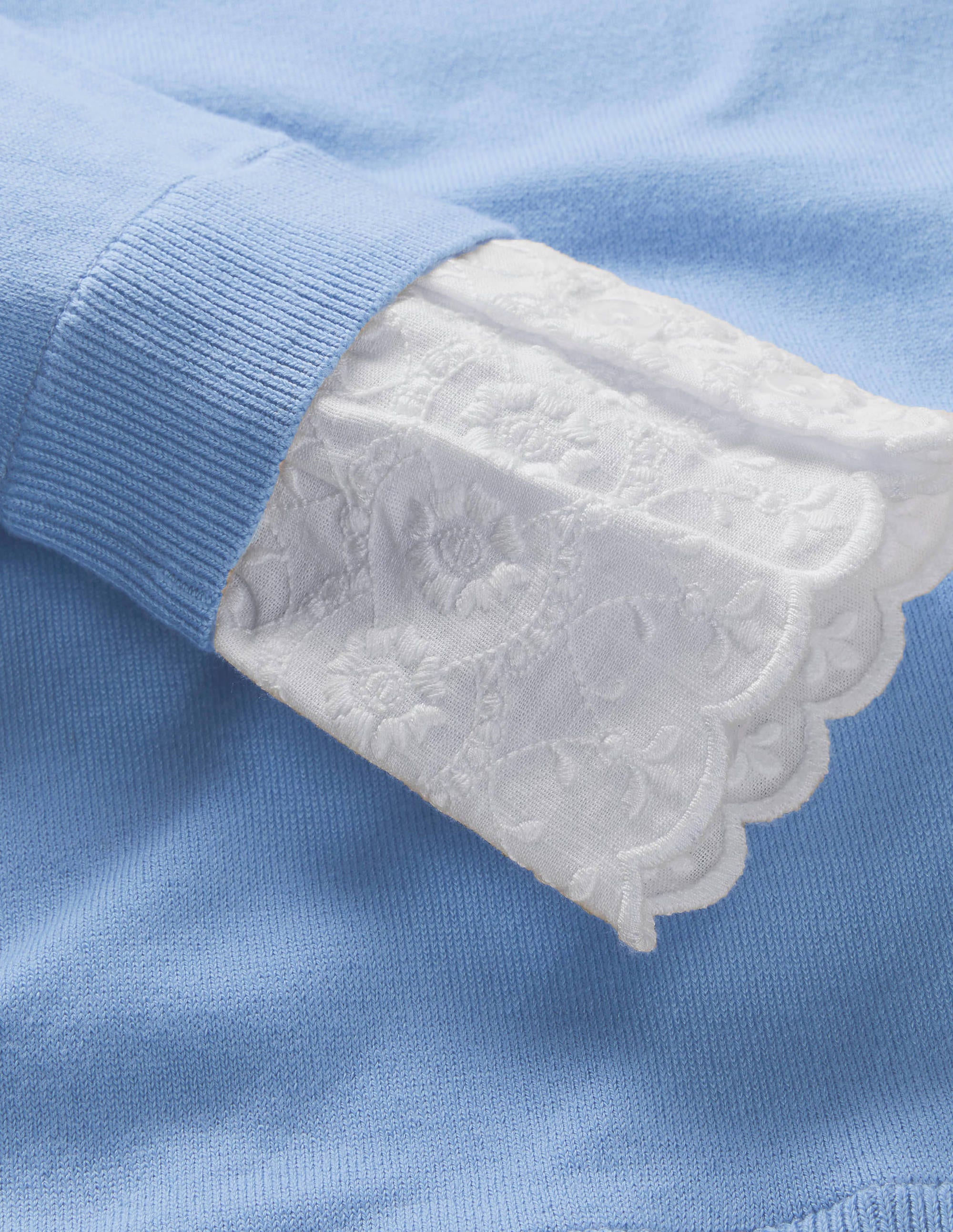 Lauderdale Cotton Frill Jumper-Hazy Blue - Image 6
