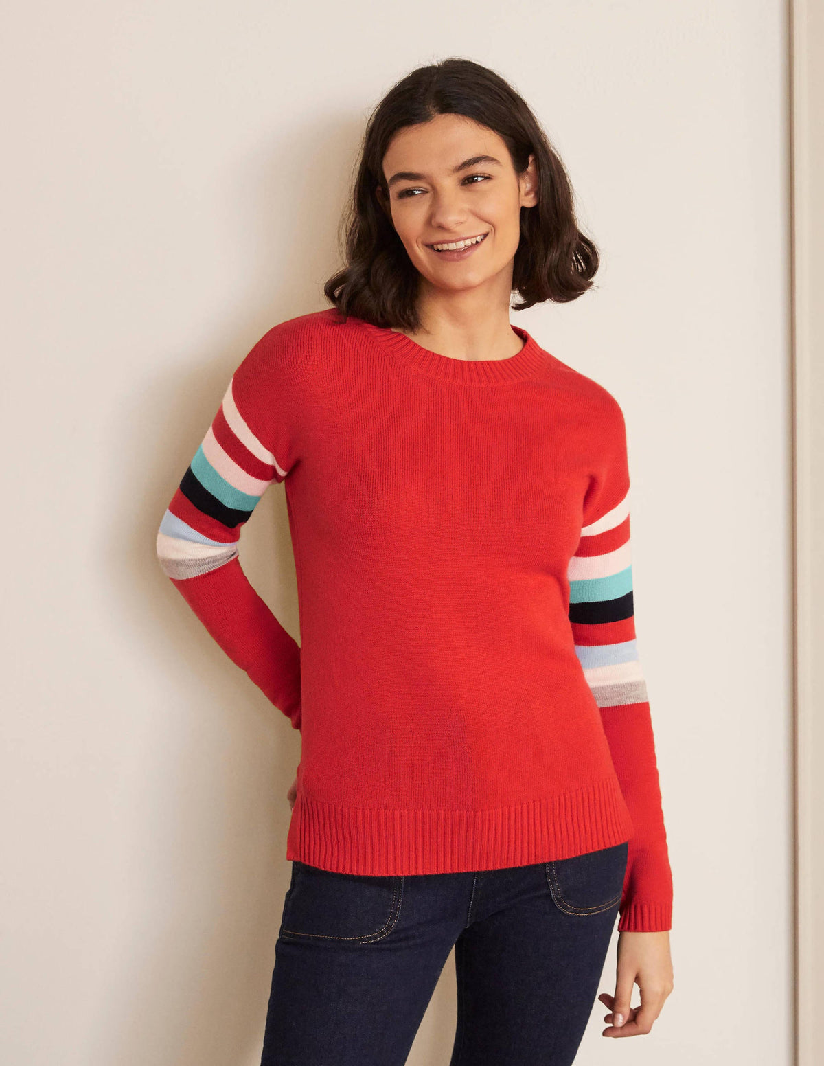 Lennox Relaxed Jumper-Cherry Red-1