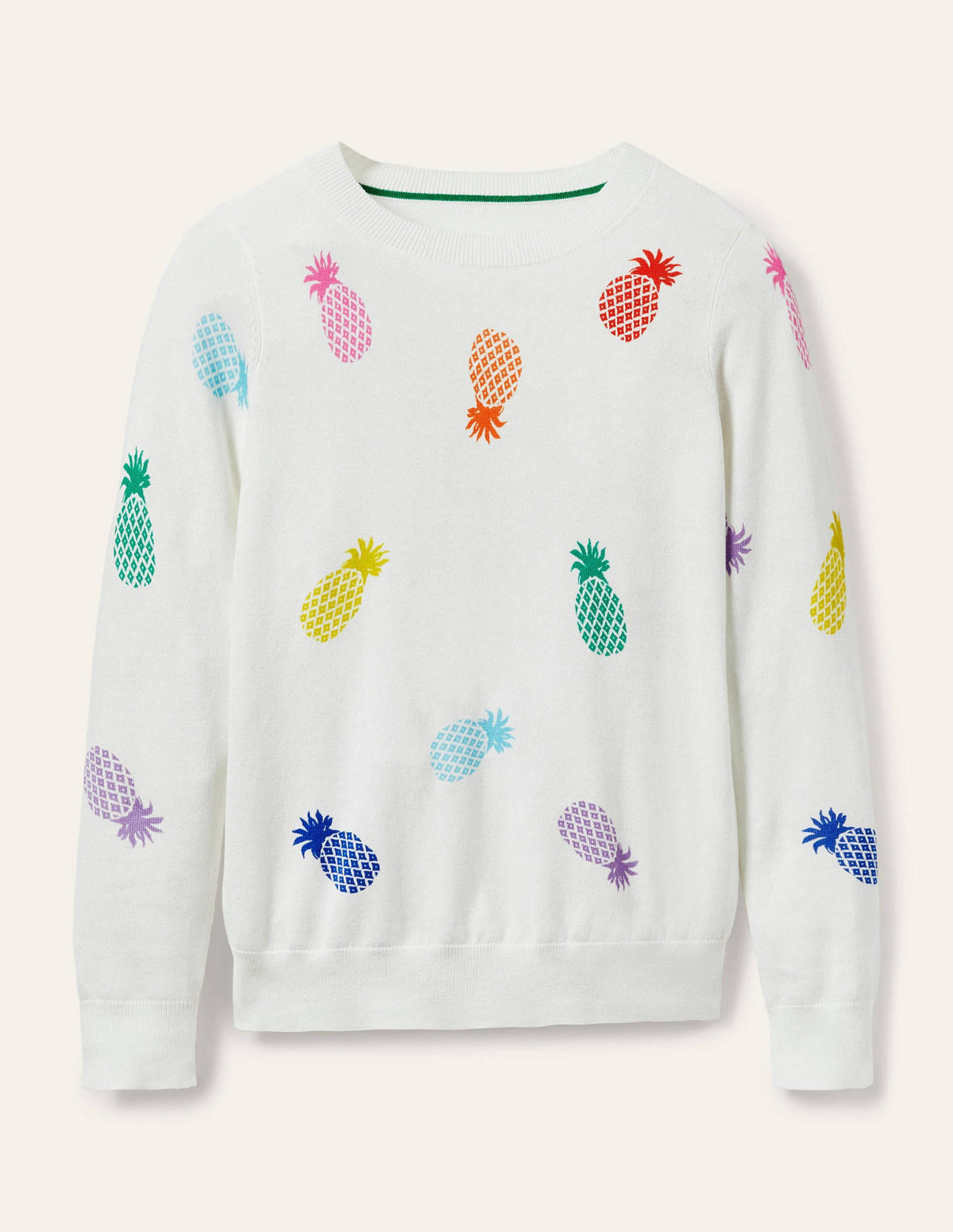 Banbury Cotton Jumper-Ivory Pineapples - Image 6