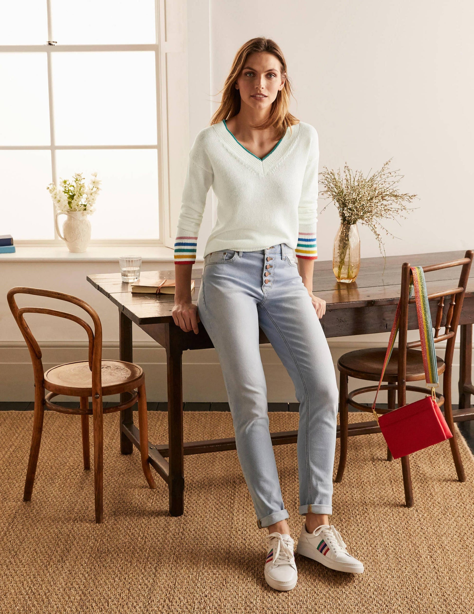 Bamburgh Relaxed Jumper-Ivory-2