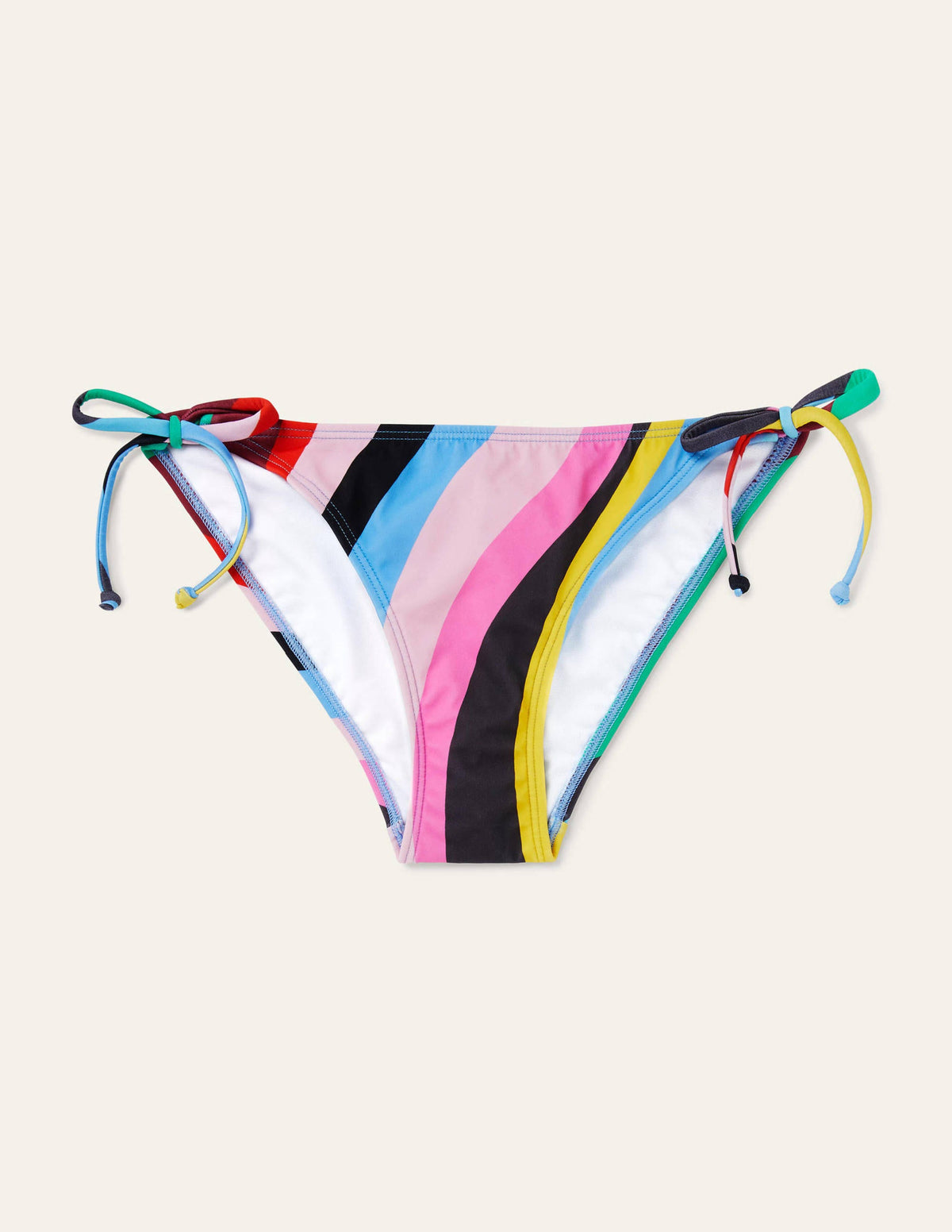Symi String Bikini Bottoms-Chartreuse, Mustique Wave - Image 5