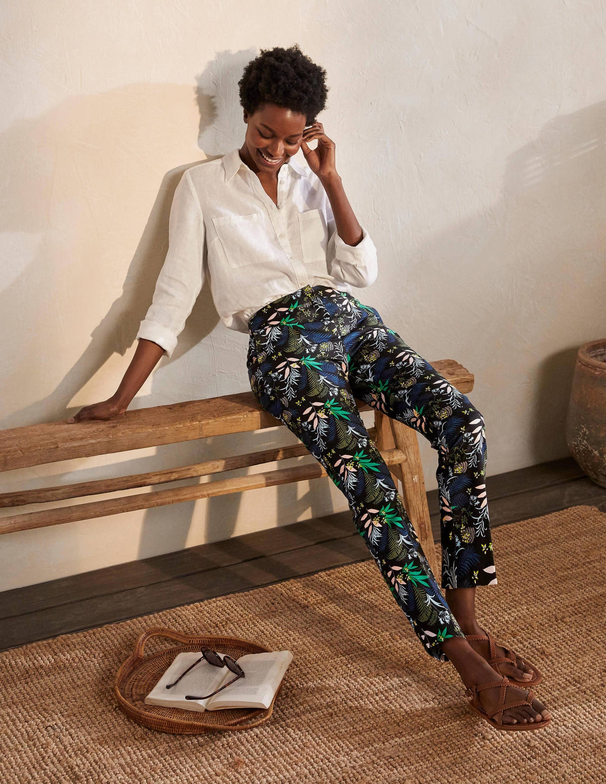 Richmond 7/8 Trouser-Black, Safari Fern-5