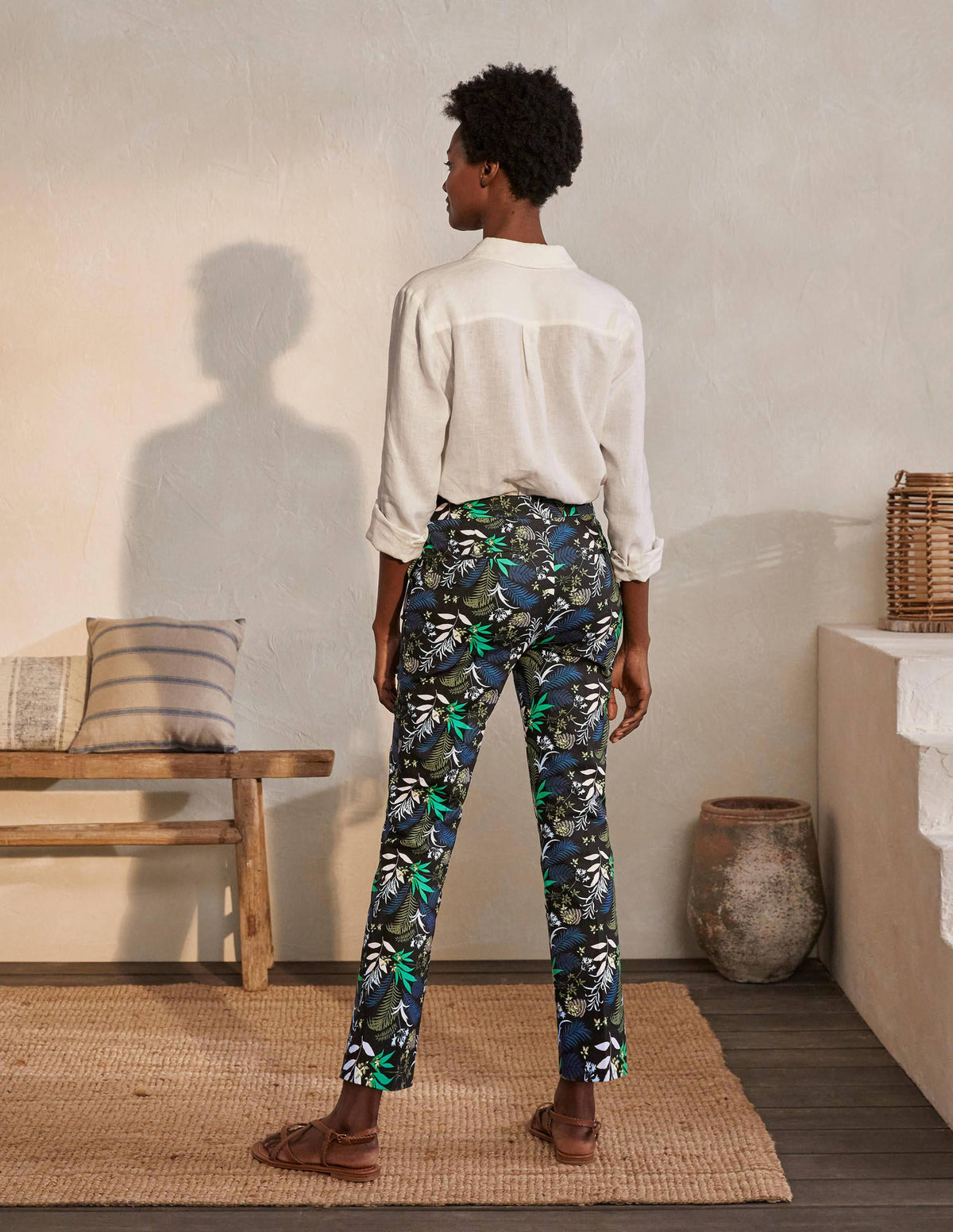 Richmond 7/8 Trouser-Black, Safari Fern - Image 2