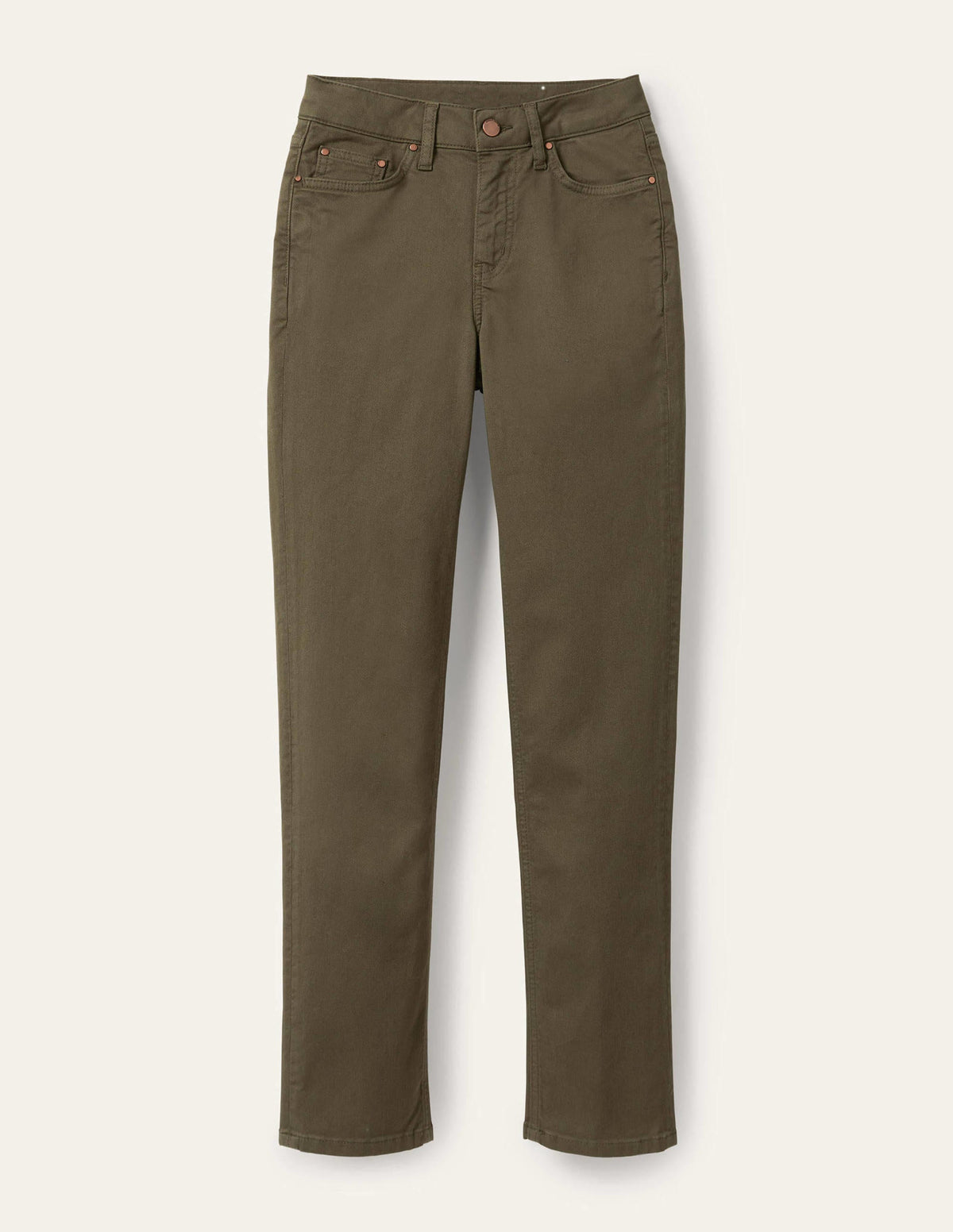 Slim Straight Jeans-Khaki-6