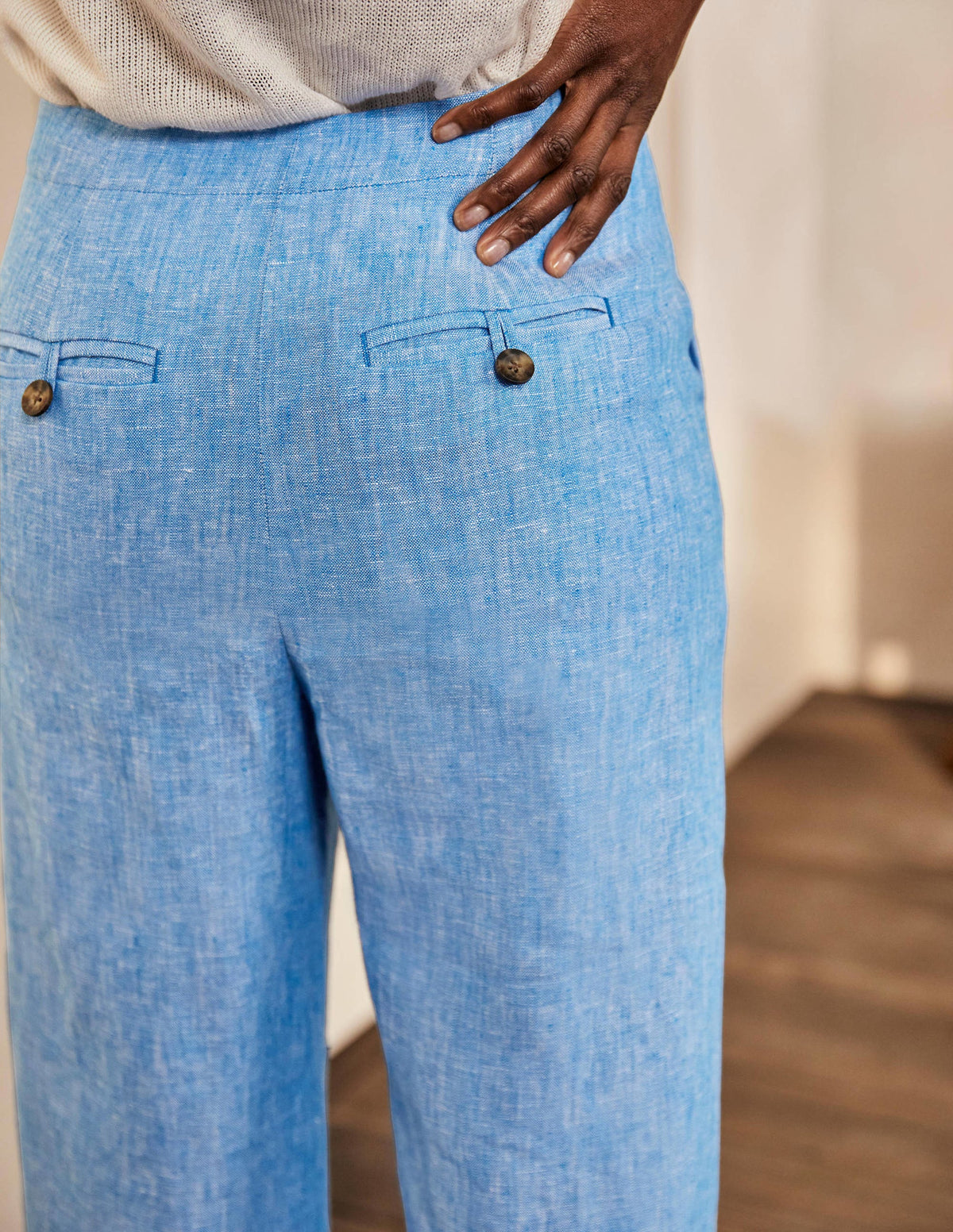 Eldon Linen Trousers-Morrocan Blue Tonic-4