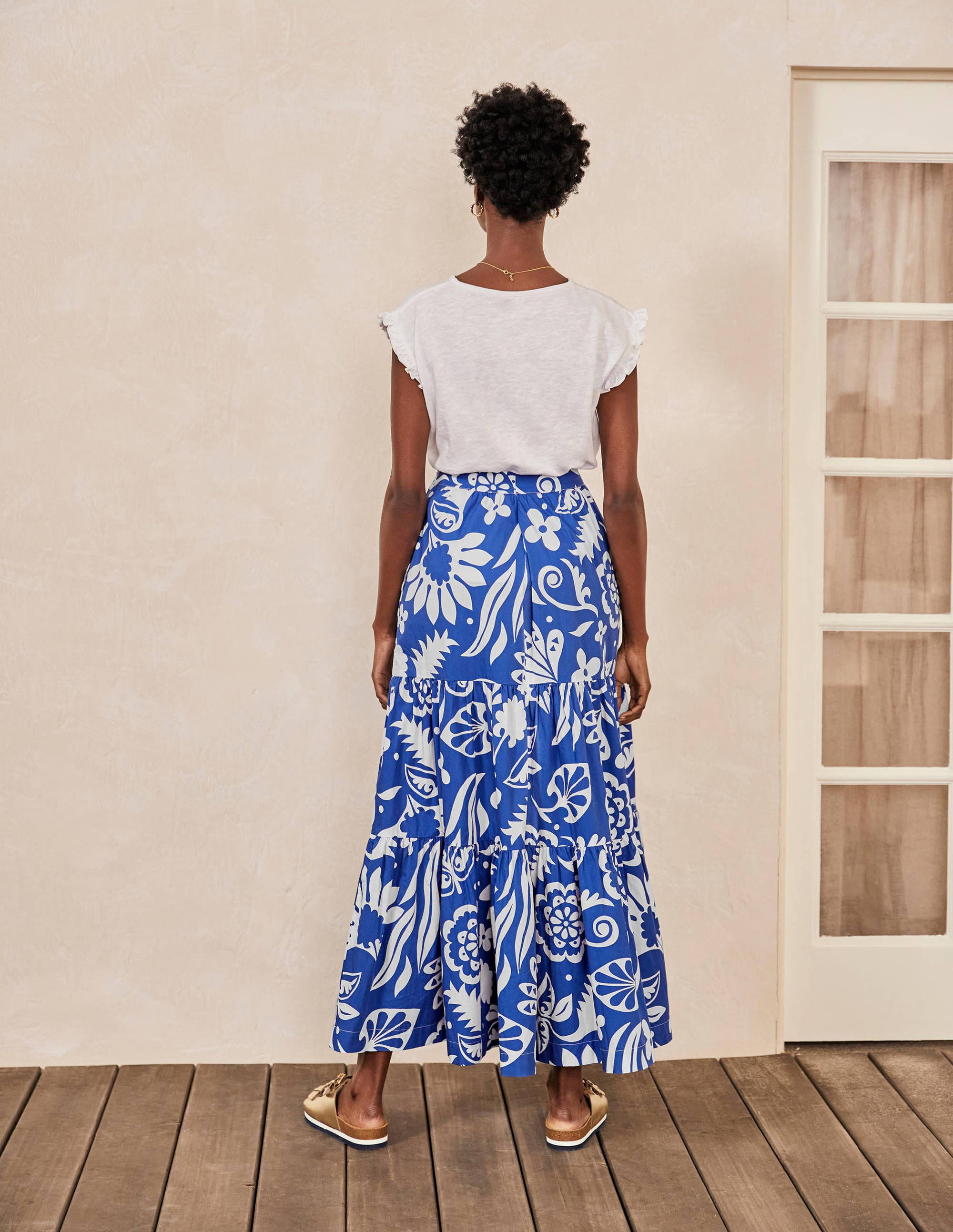 Lorna Tiered Maxi Skirt-Summit, Garden Tropic - Image 2