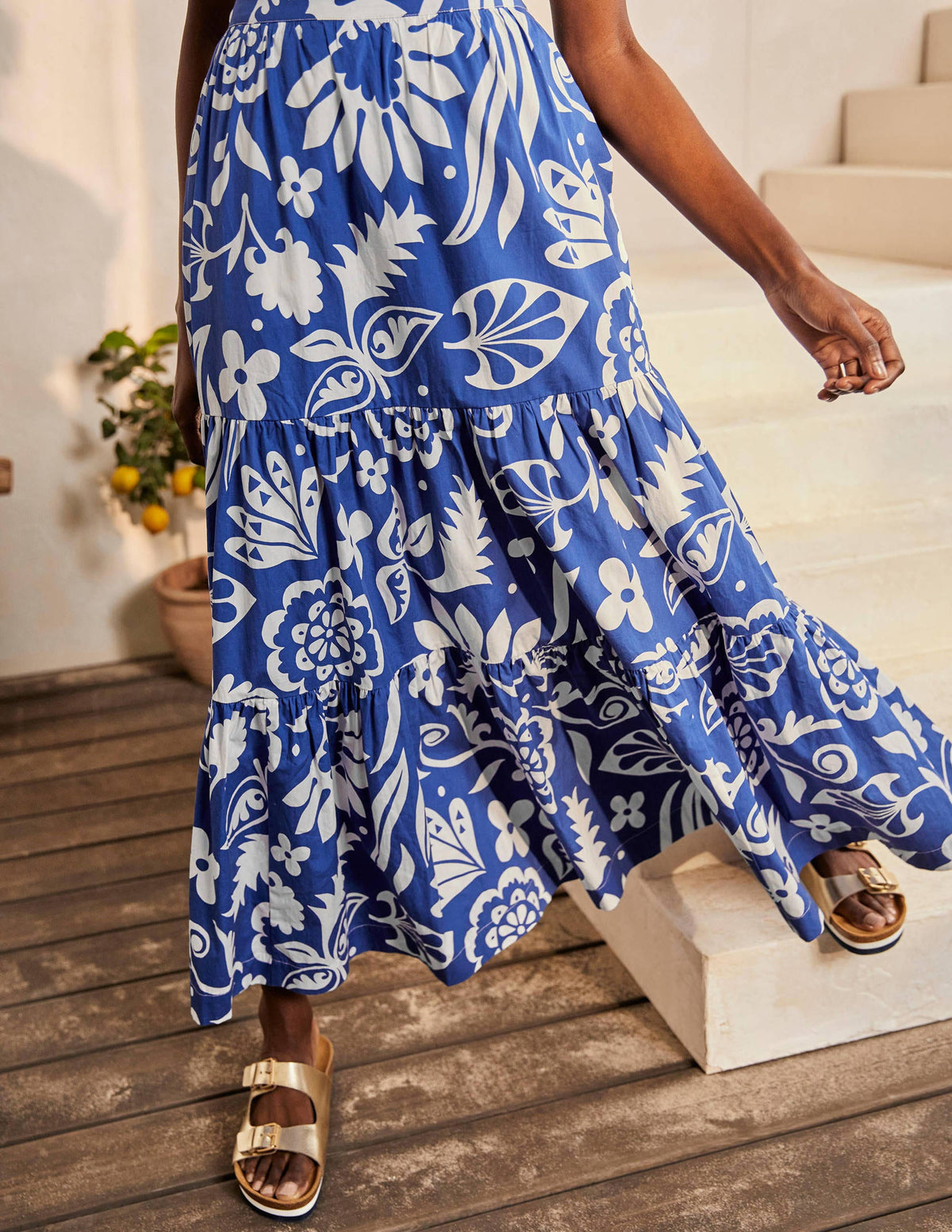 Lorna Tiered Maxi Skirt-Summit, Garden Tropic - Image 3
