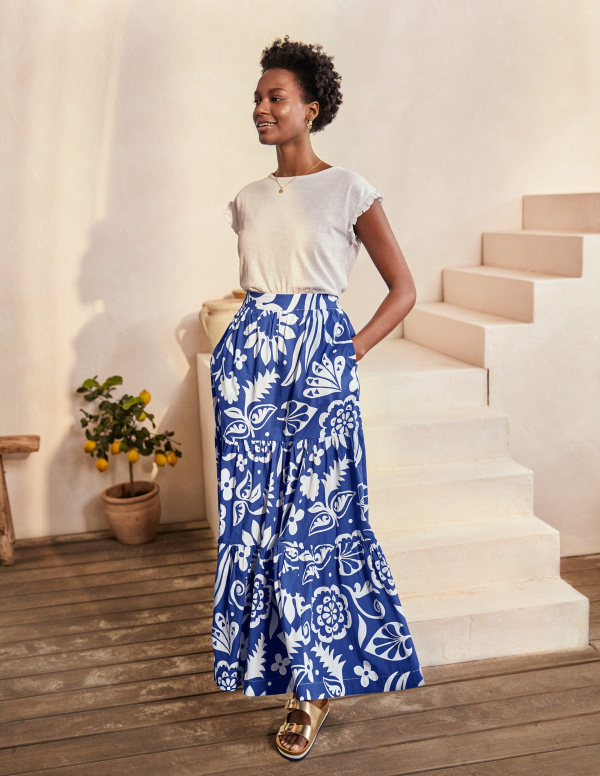 Lorna Tiered Maxi Skirt-Summit, Garden Tropic-4