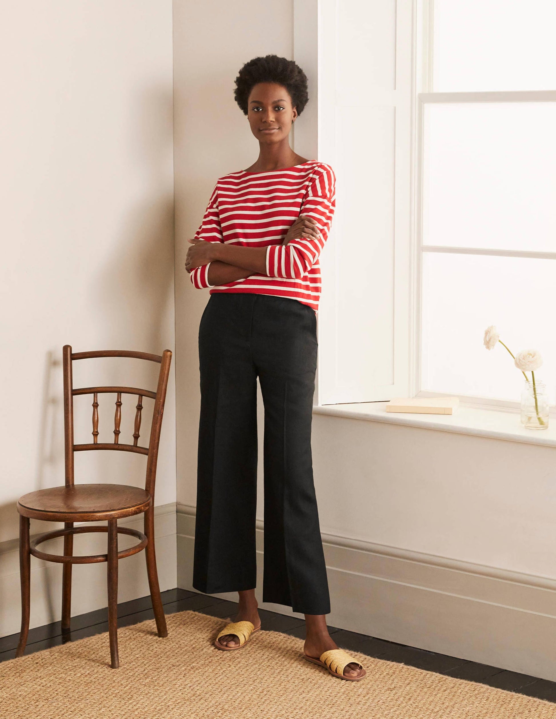 Cornwall Linen Trousers-Black-5