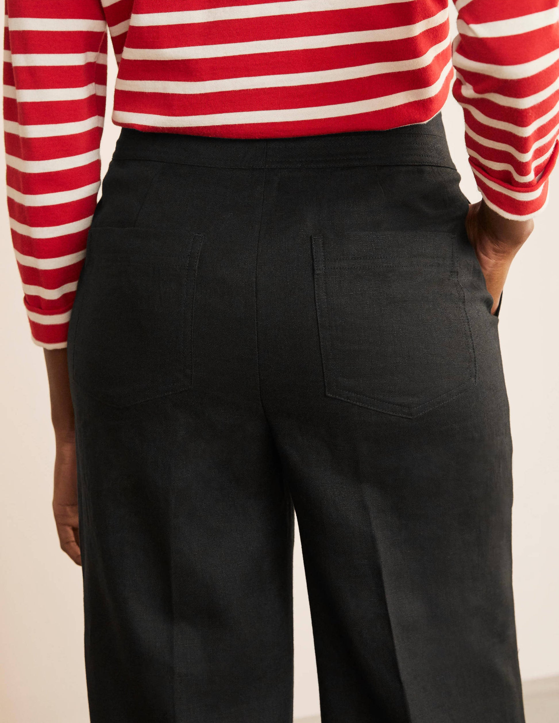 Cornwall Linen Trousers-Black-4