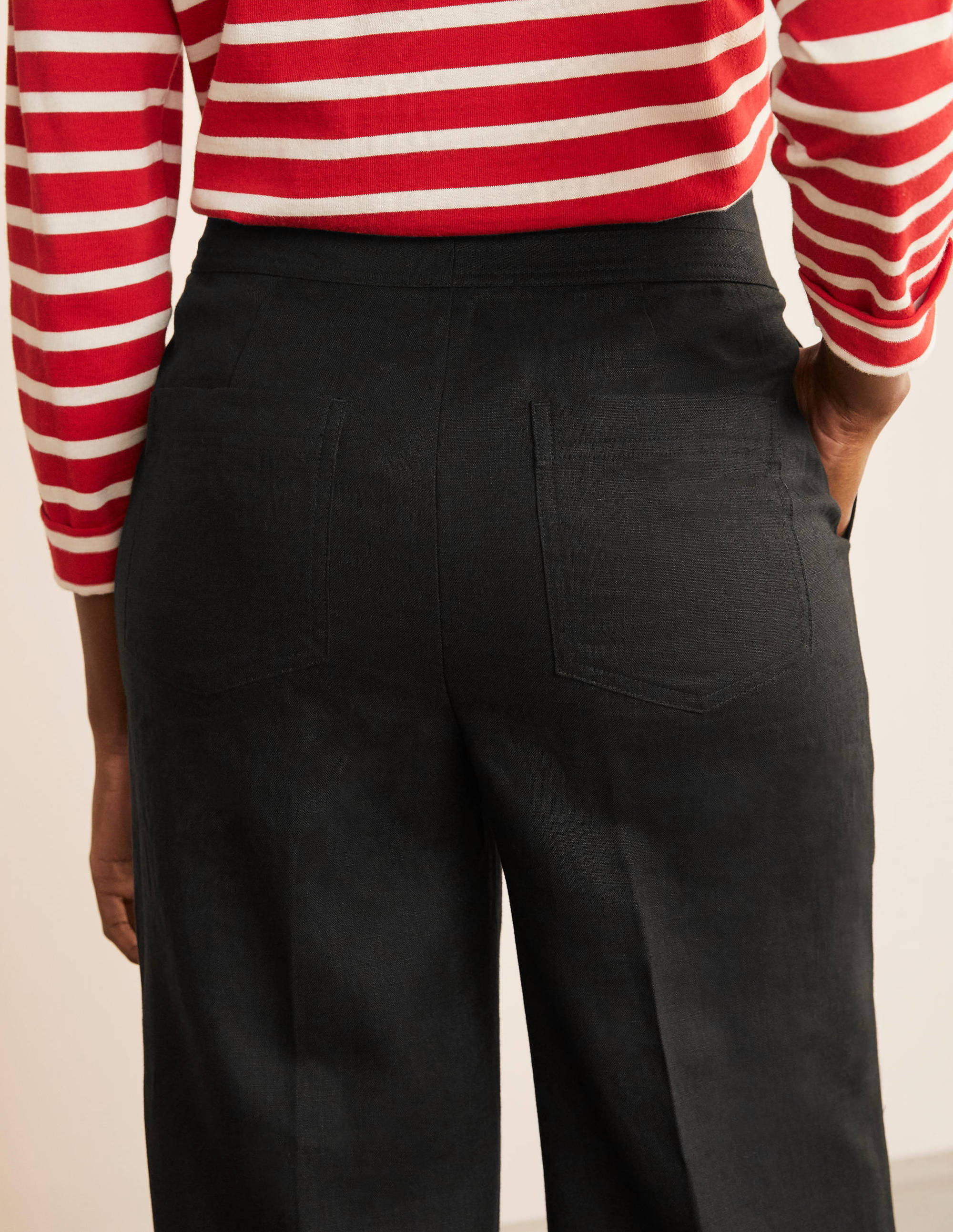 Cornwall Linen Trousers-Black - Image 4