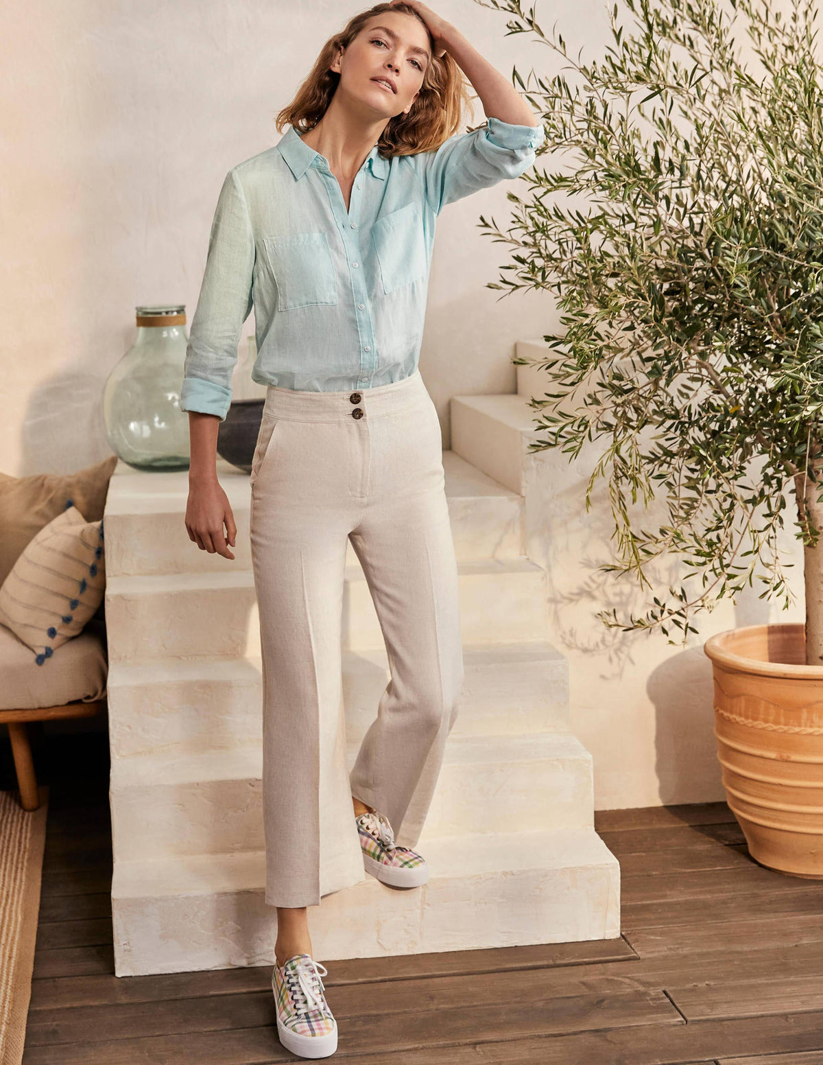Cornwall Linen Trousers-Natural-5