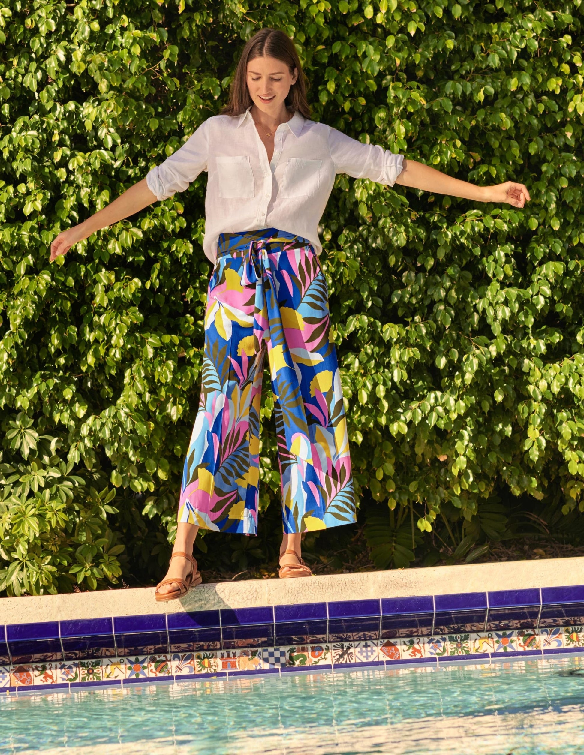 Caithness Trousers-Plum Blossom, Tropical Flora-5