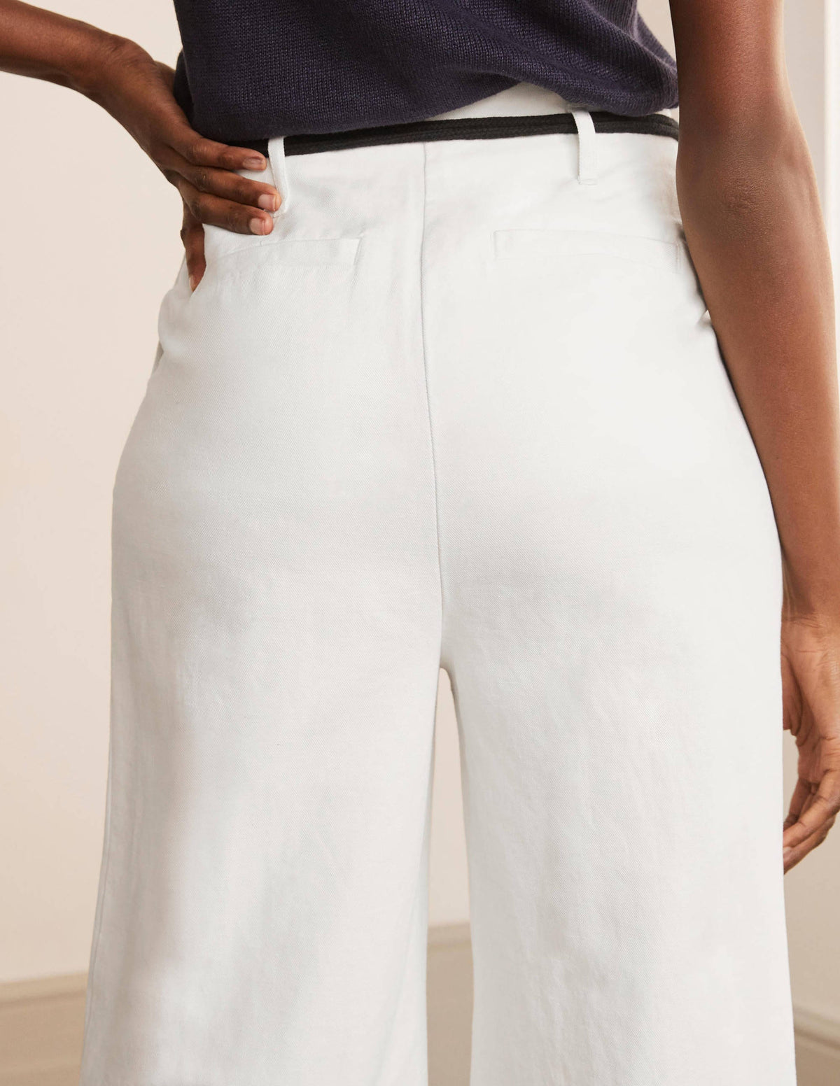 Portree Belted Trousers-White-4