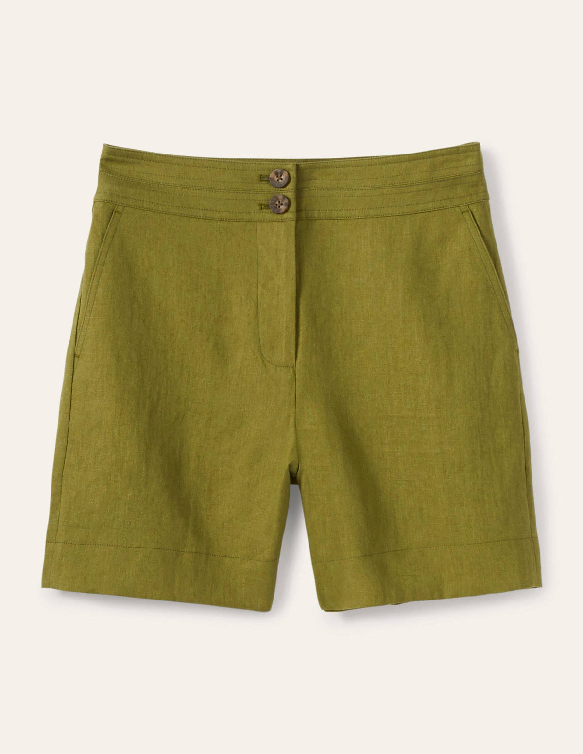 Cornwall Linen Shorts-Pea-6