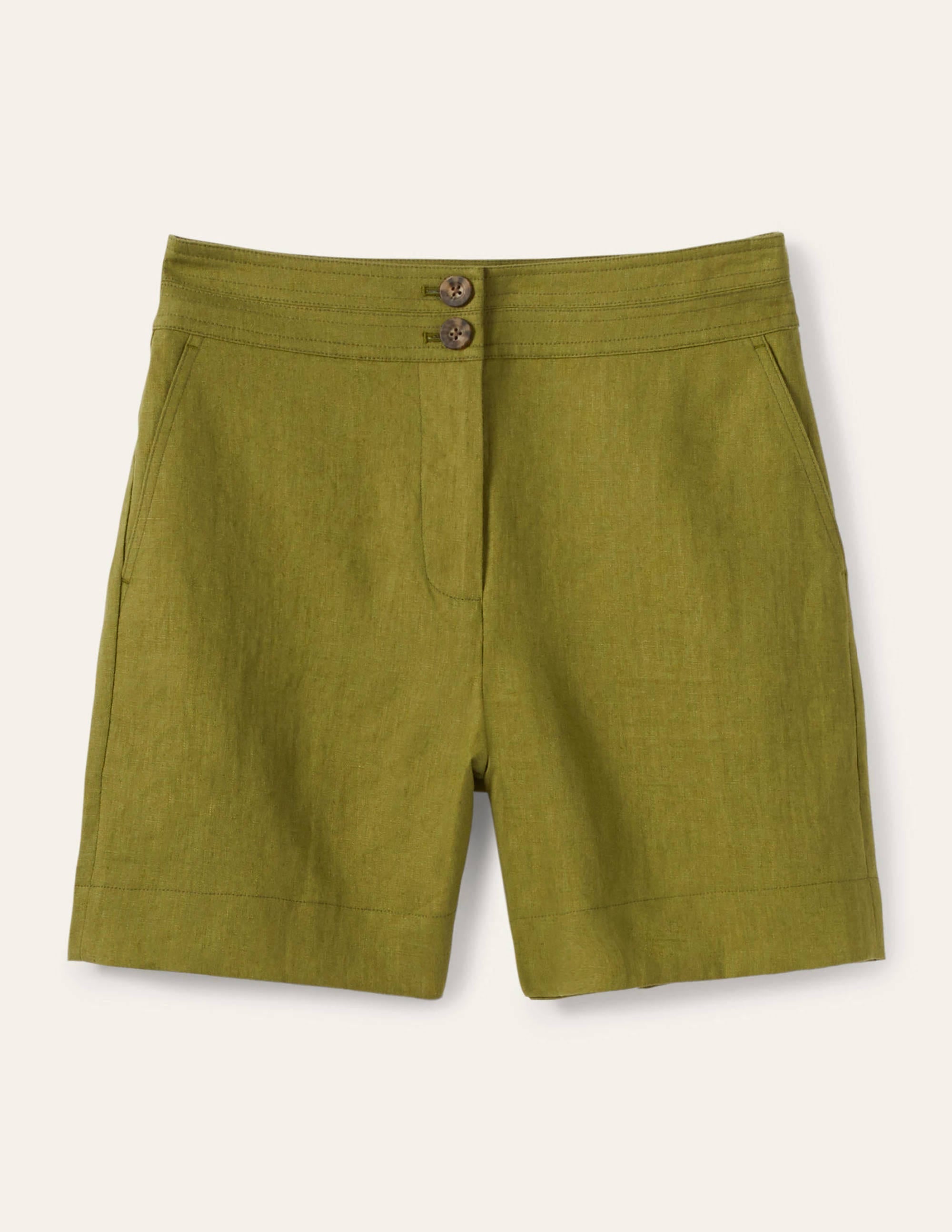 Cornwall Linen Shorts-Pea - Image 6