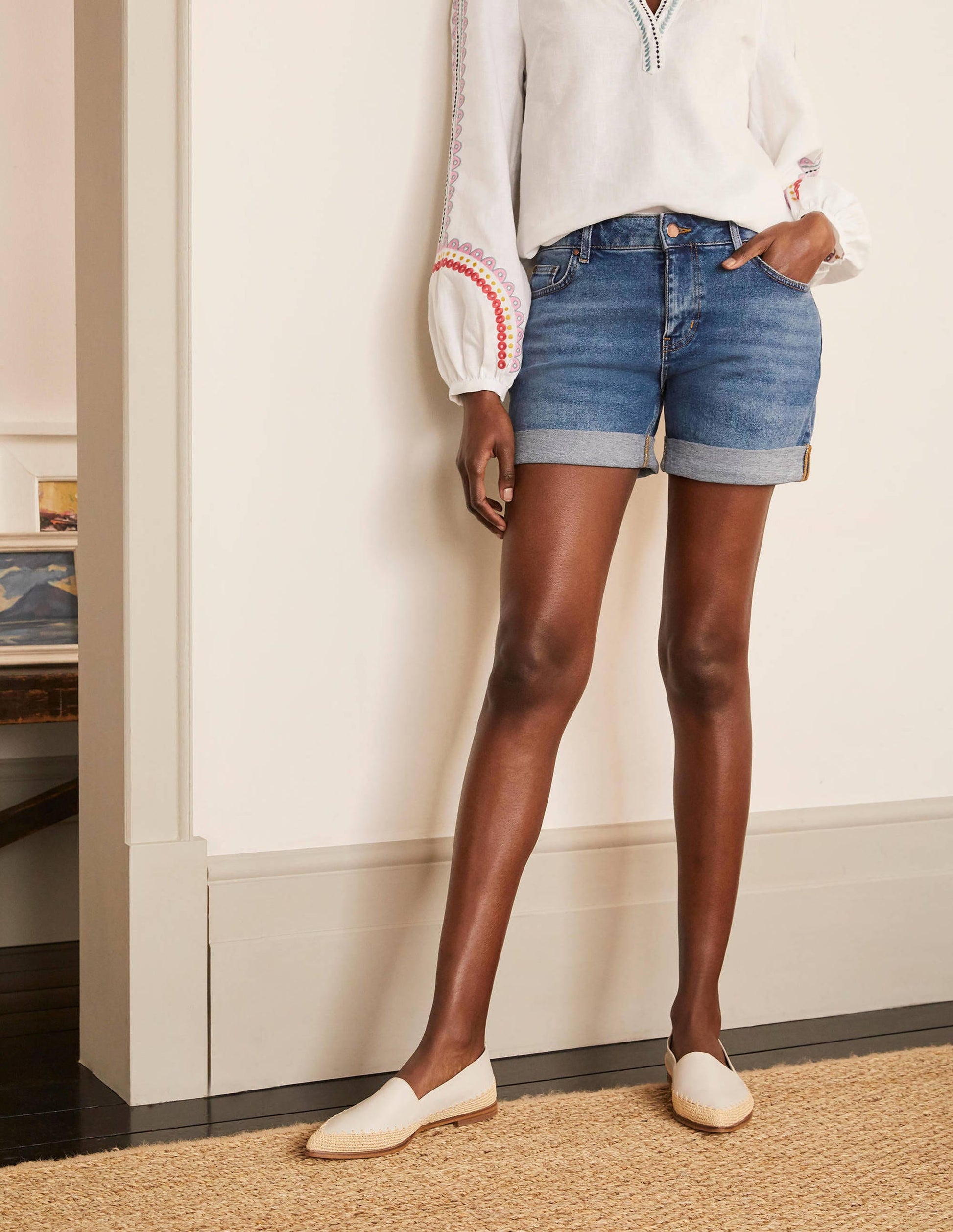 Devon Shorts-Mid Vintage Denim-1