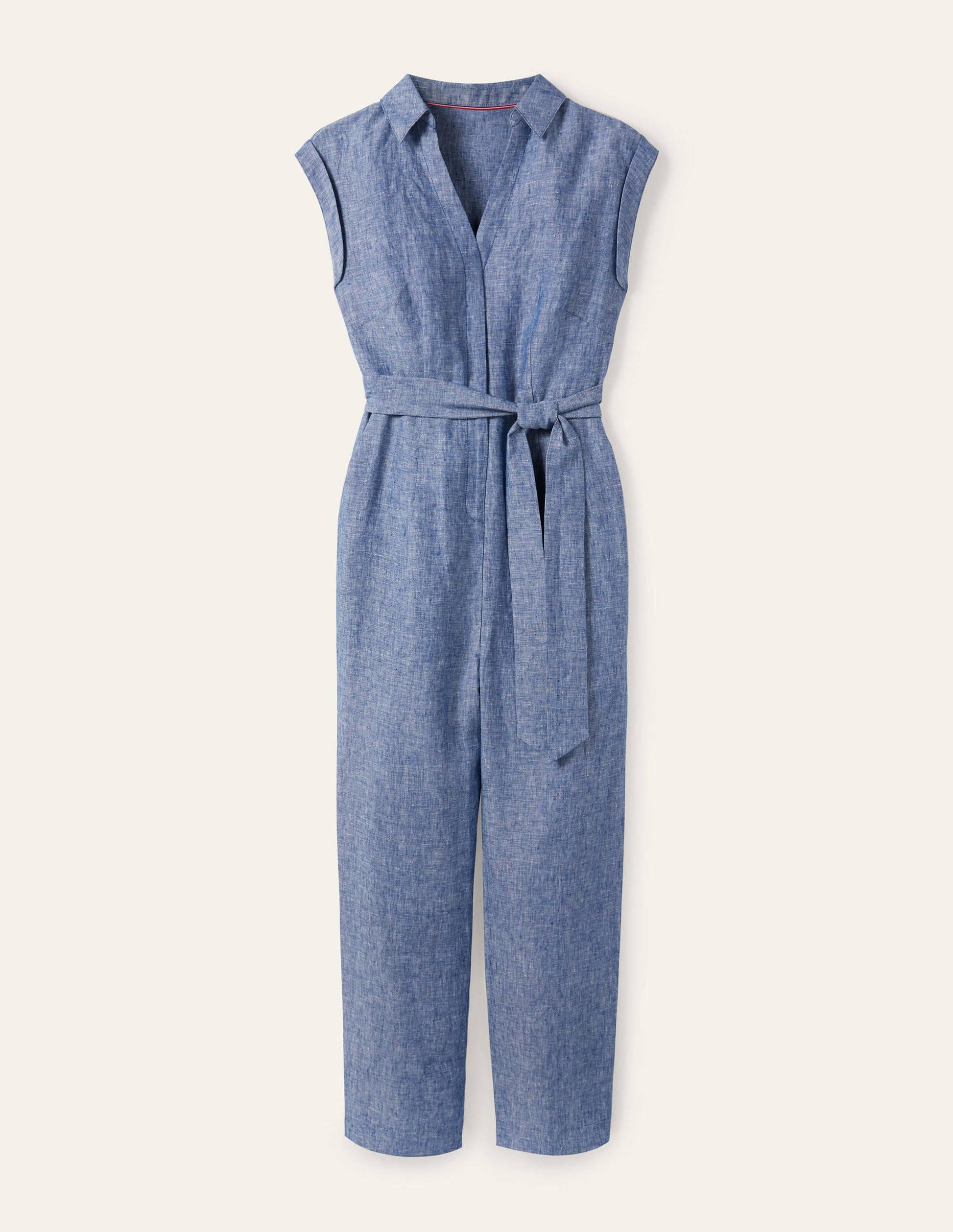 Catriona Linen Jumpsuit-Authentic Blue - Chambray-5