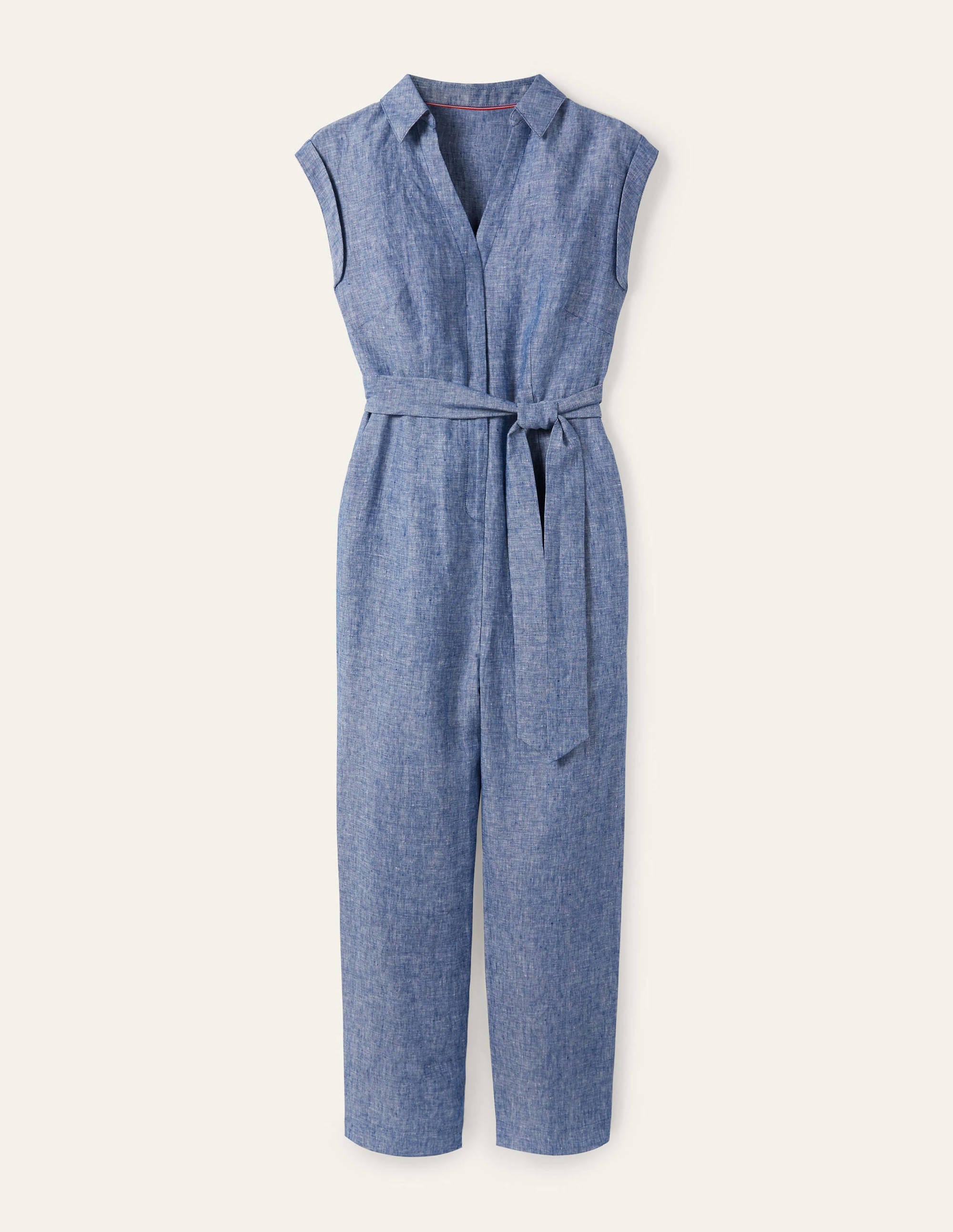 Catriona Linen Jumpsuit-Authentic Blue - Chambray - Image 5