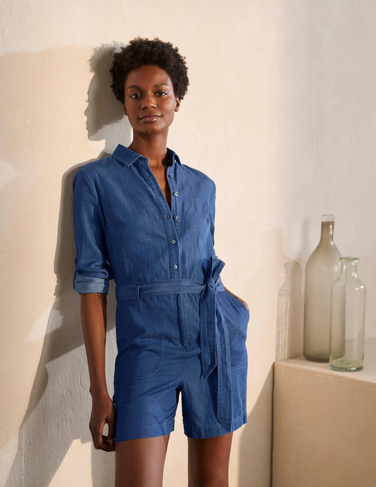 Cosima Playsuit-Chambray - Image 1