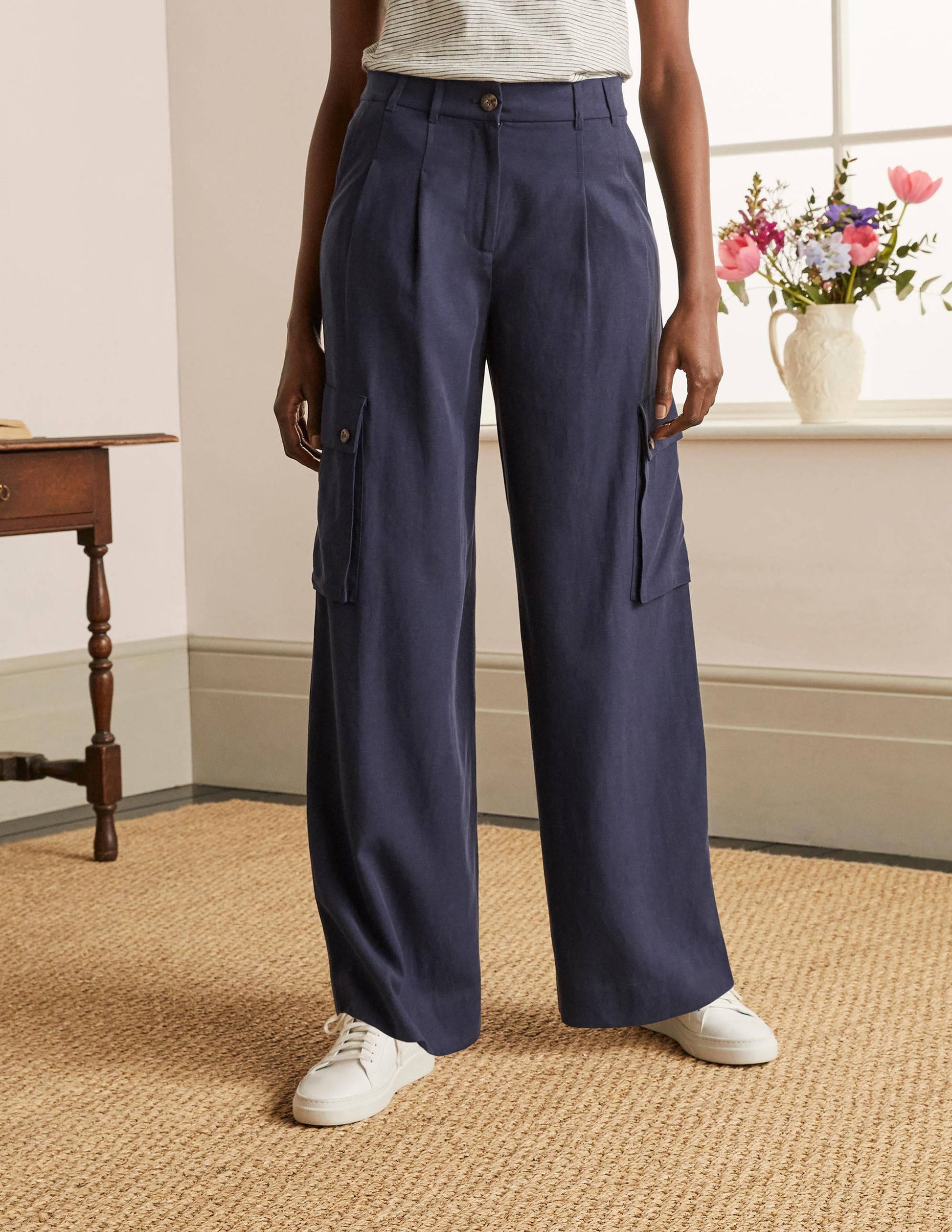 Ailesbury Cargo Trousers-Navy-1