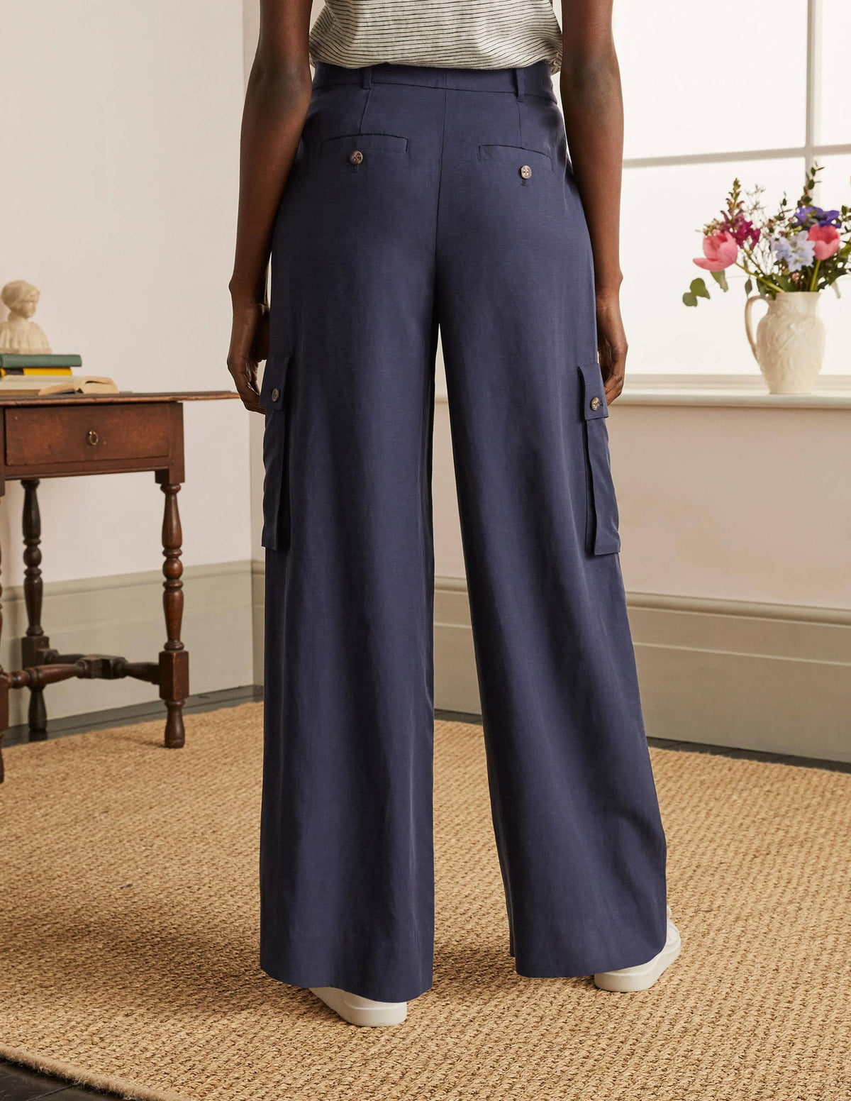 Ailesbury Cargo Trousers-Navy - Image 2