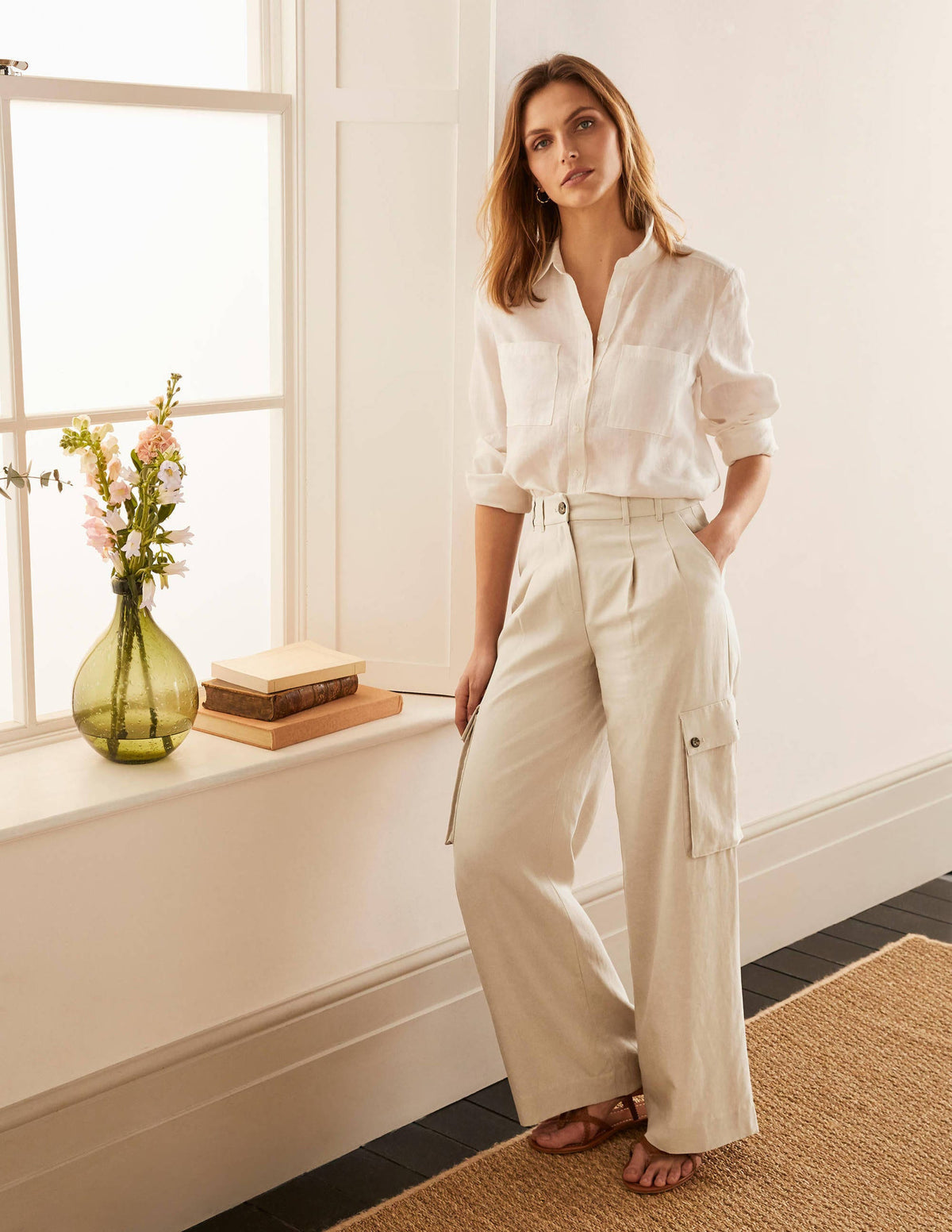 Ailesbury Cargo Trousers-Sand - Image 5