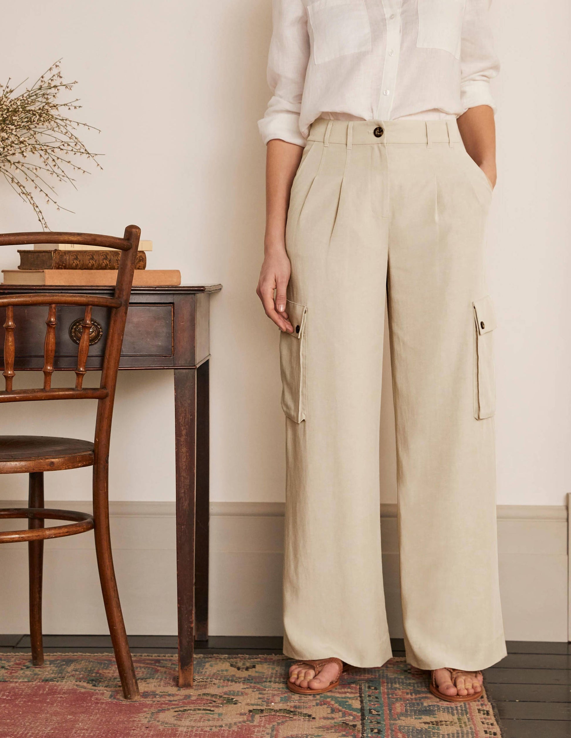 Ailesbury Cargo Trousers-Sand-1