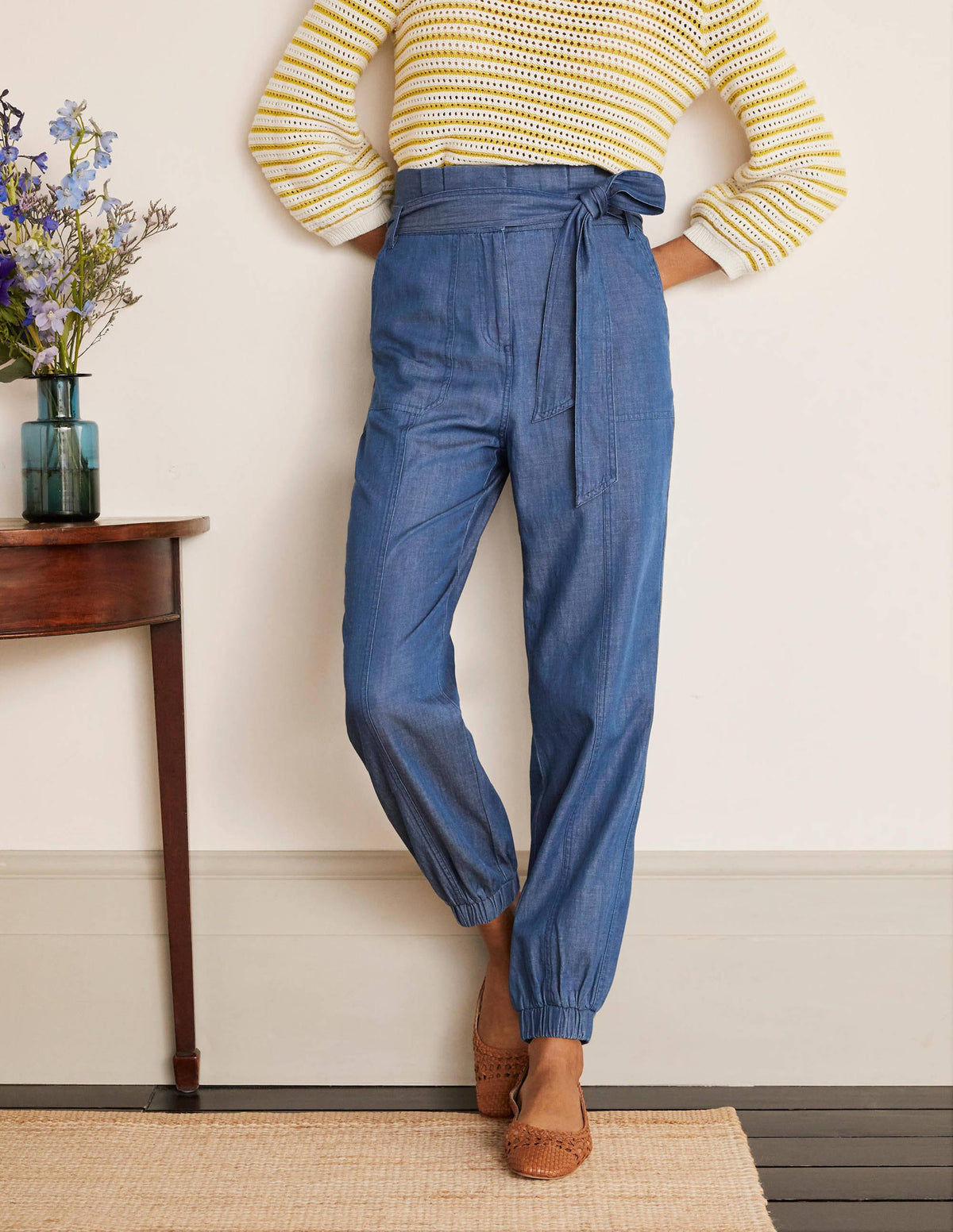 Elgin Trousers-Chambray - Image 1