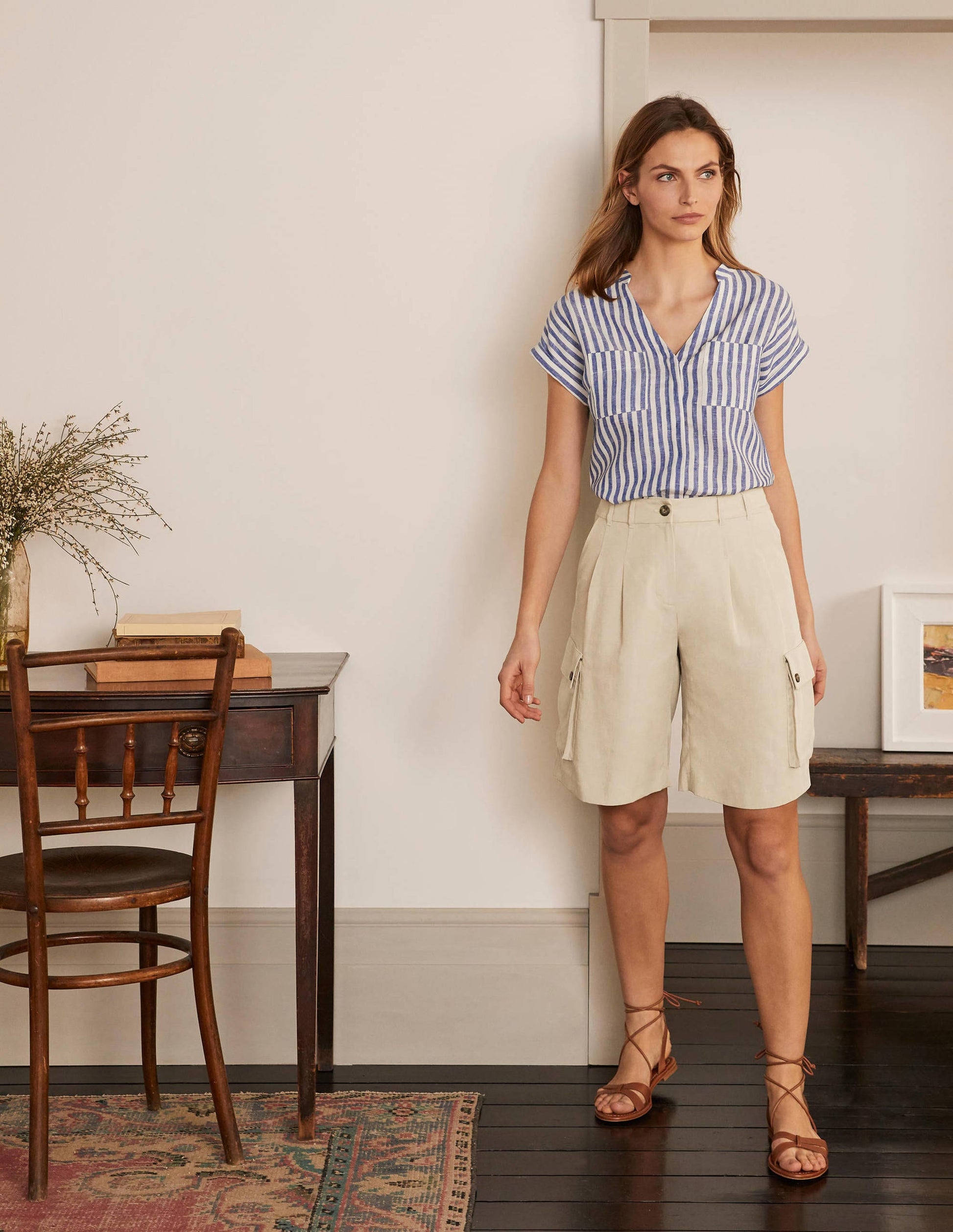 Ailesbury Cargo Shorts-Sand-1