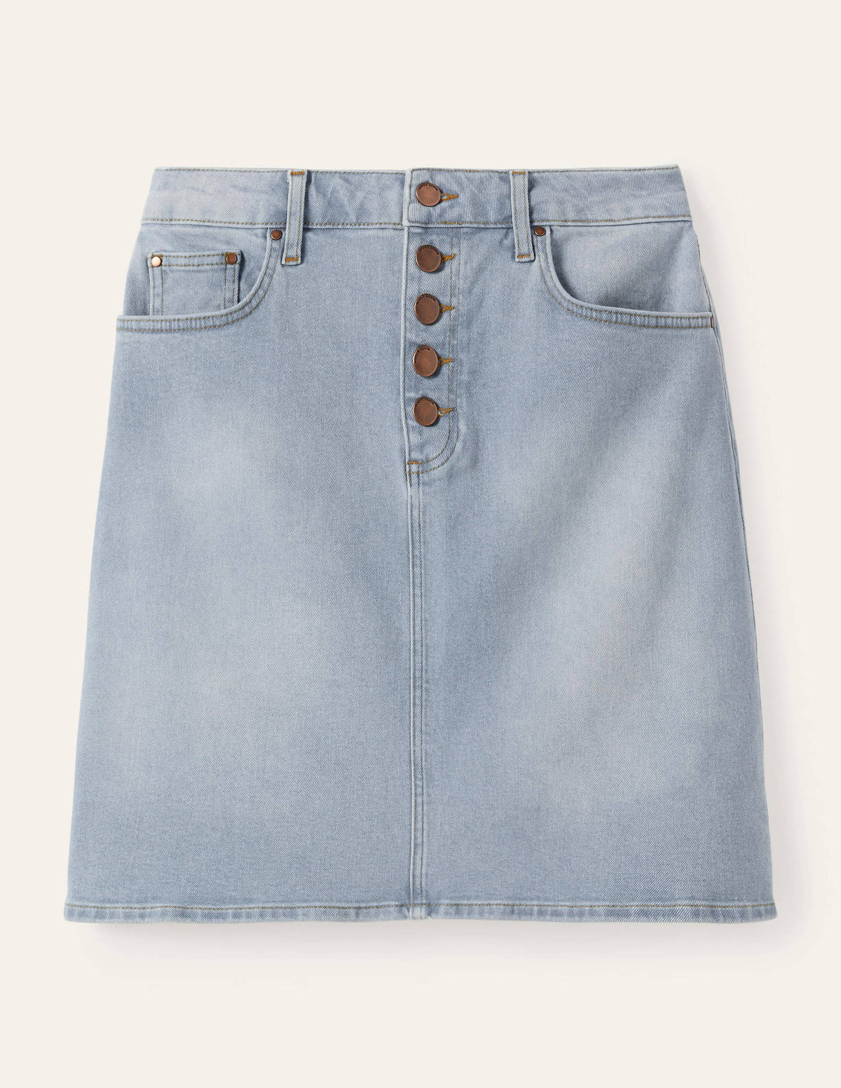 Amelie Girlfriend Skirt-Denim Light Wash - Image 6
