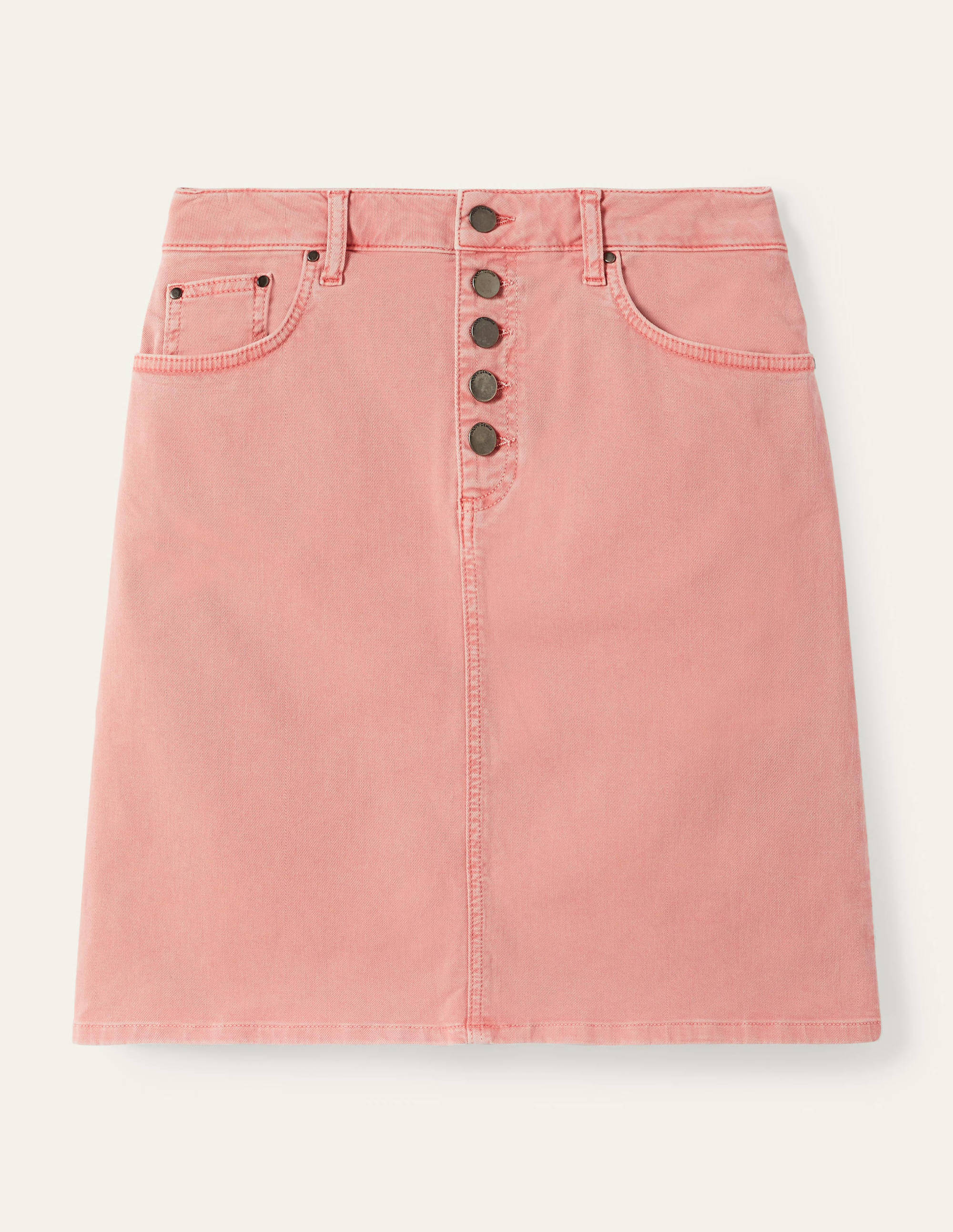 Amelie Girlfriend Skirt-Pale Pink Wash - Image 5