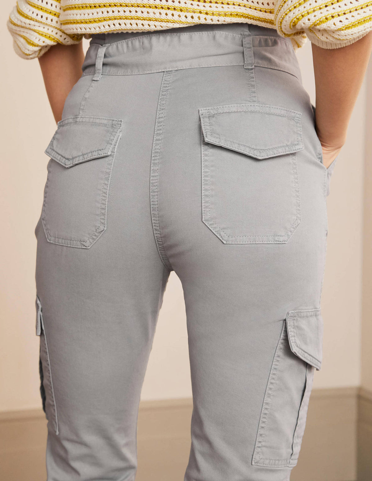Utility Cargo Trouser-Pebble - Image 5