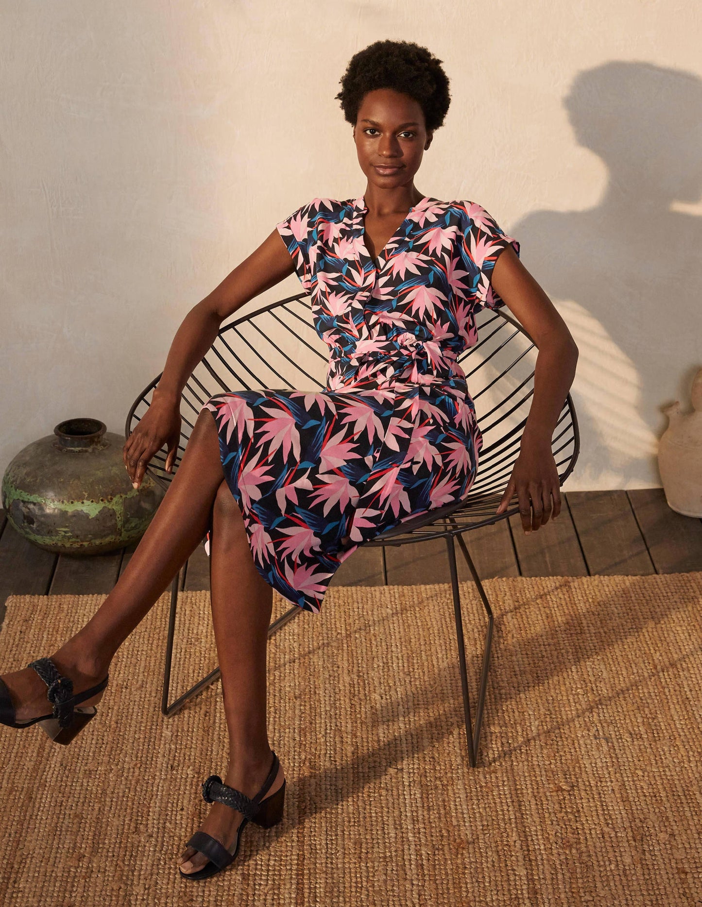 Nicola Midi Shirt Dress-Black, Bird of Paradise