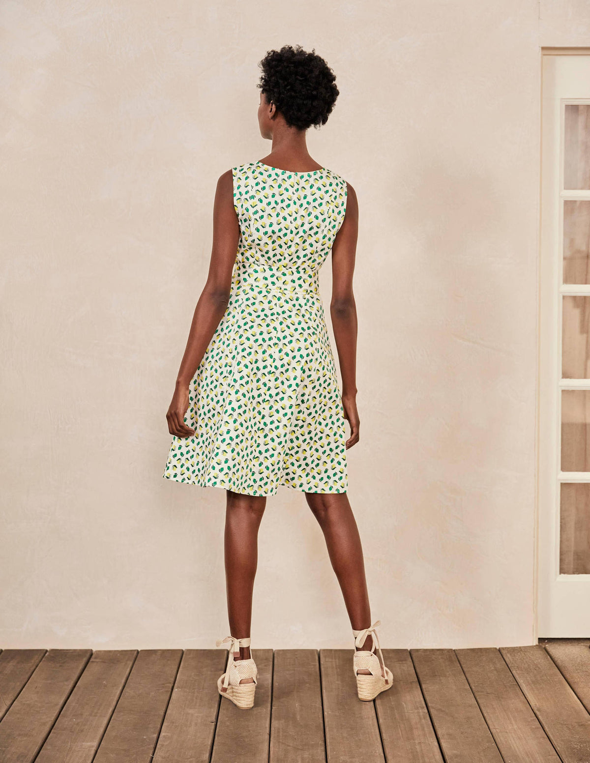 Mischa Belted Dress-Ivory, Citrus Fruit Small - Image 2