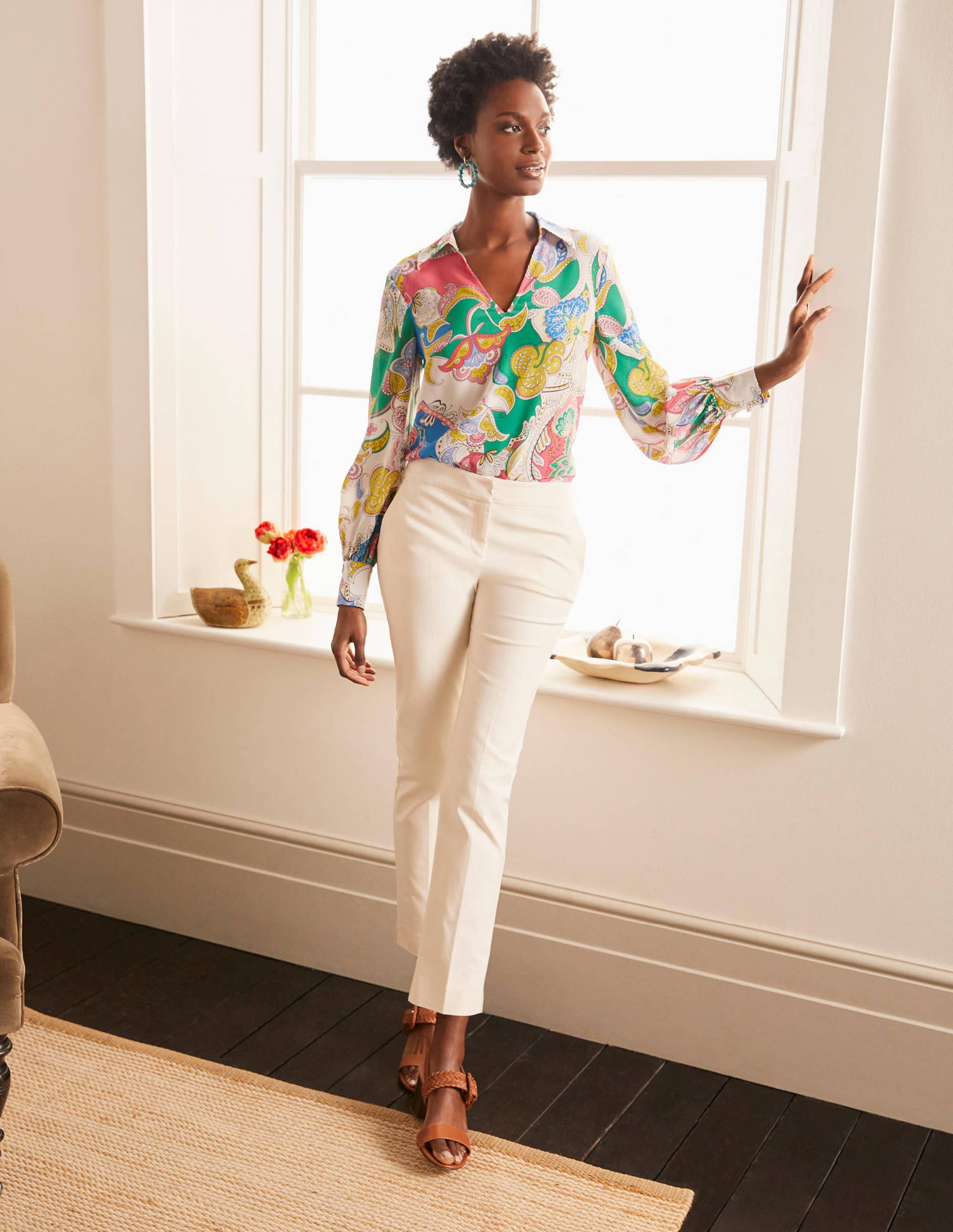 Lilian Silk Blouse-Azalea, Enchanted Amour - Image 1