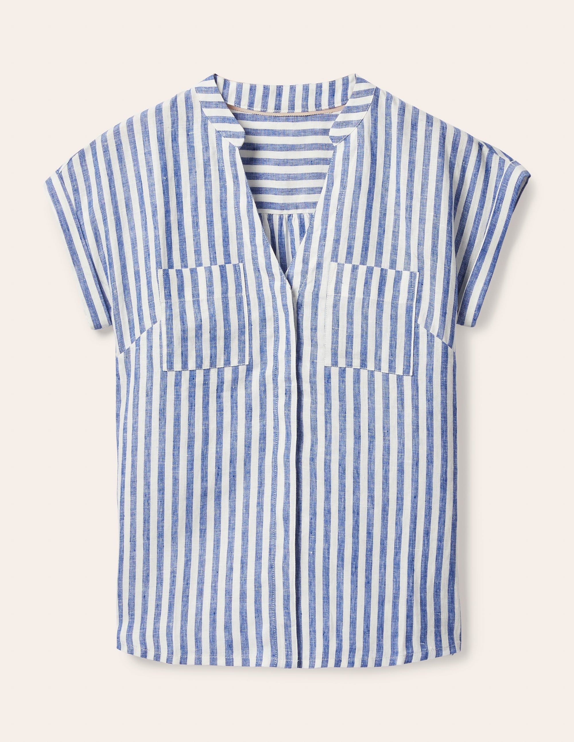 Evie Linen Shirt-Summit Stripe - Image 6