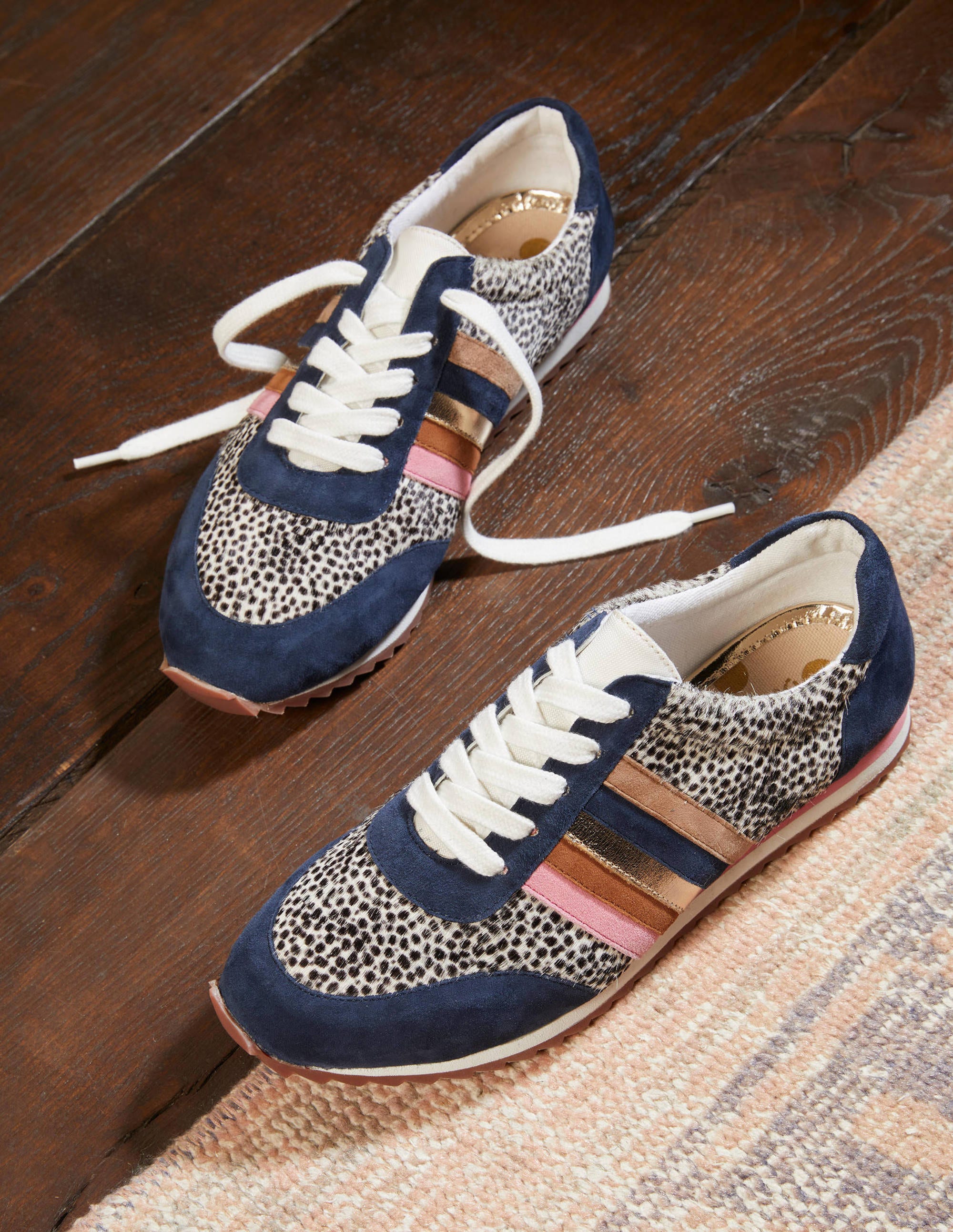 Striped Trainers-Navy/Dalmatian Pony - Image 3