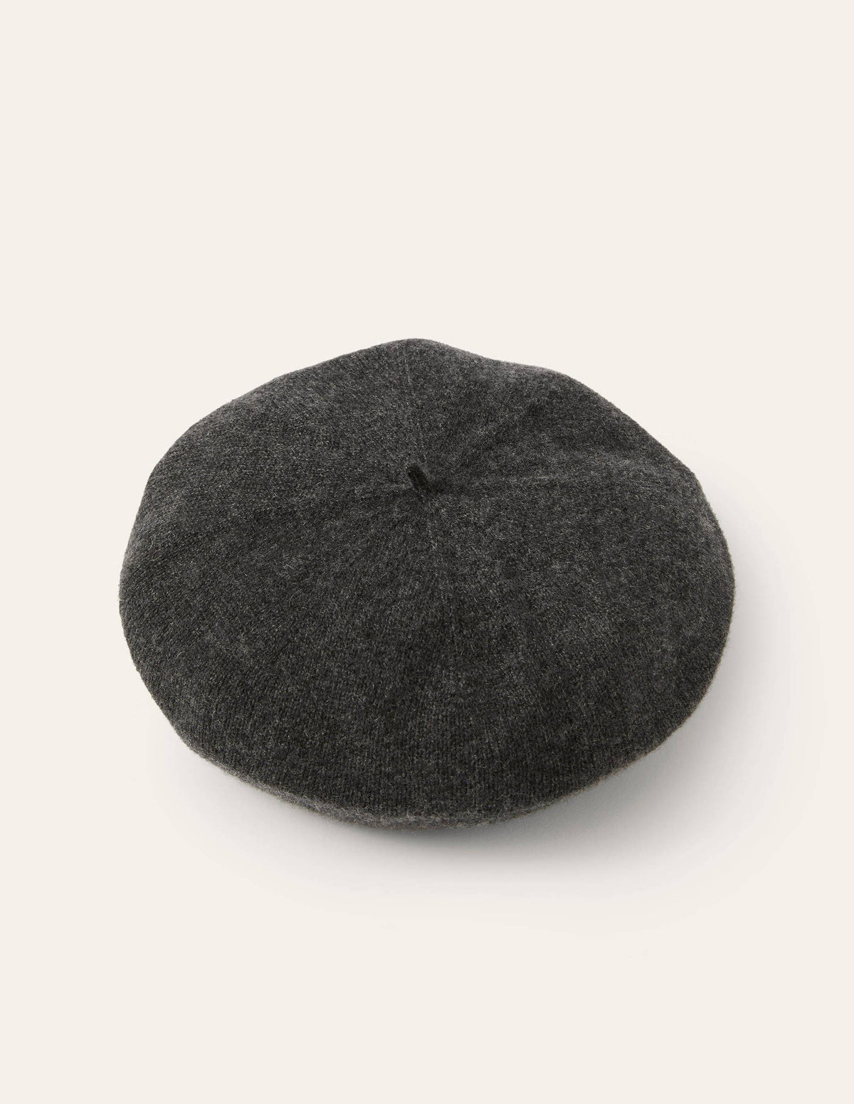 Cashmere Beret-Charcoal Melange/Lurex Stripe - Image 1