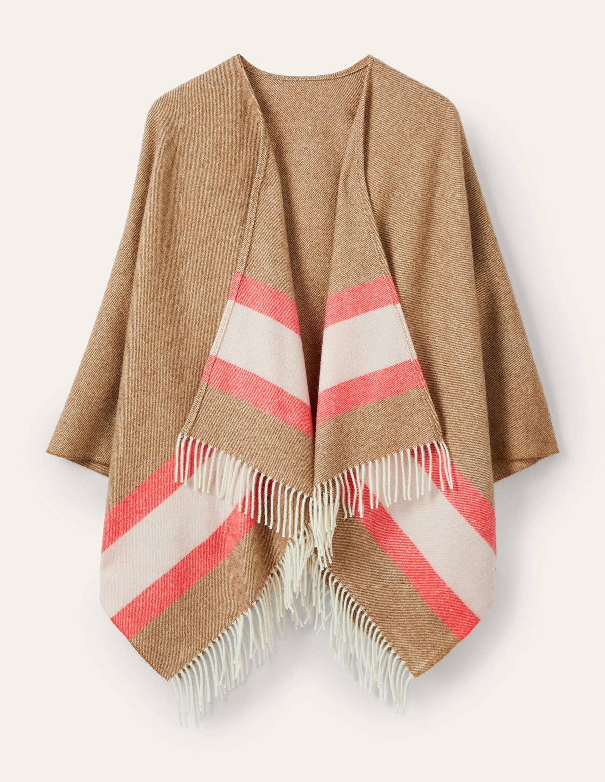 Wool Cape-Chinchilla/Milkshake/Coral - Image 1