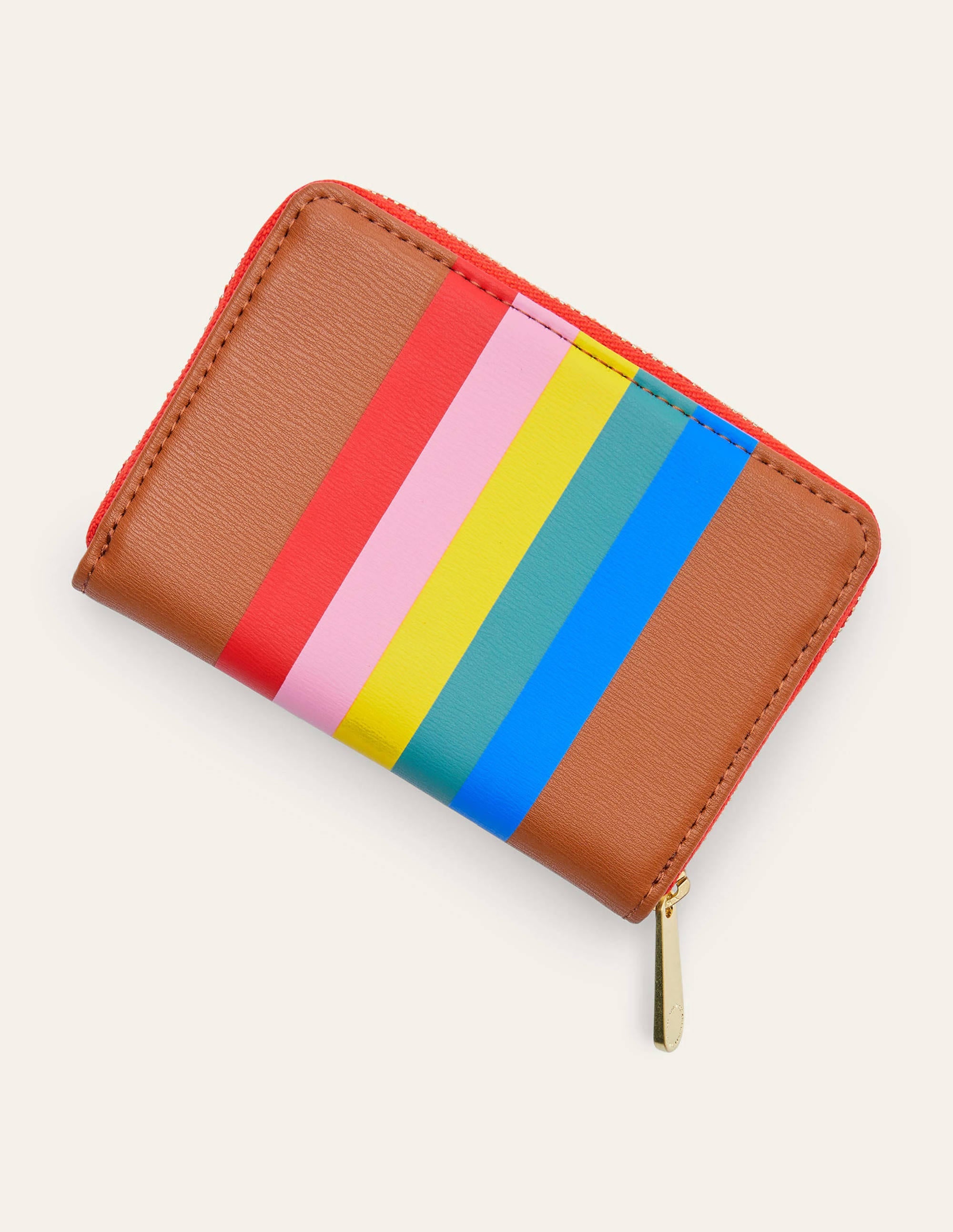 Mini Wallet-Tan Multi Stripe - Image 3