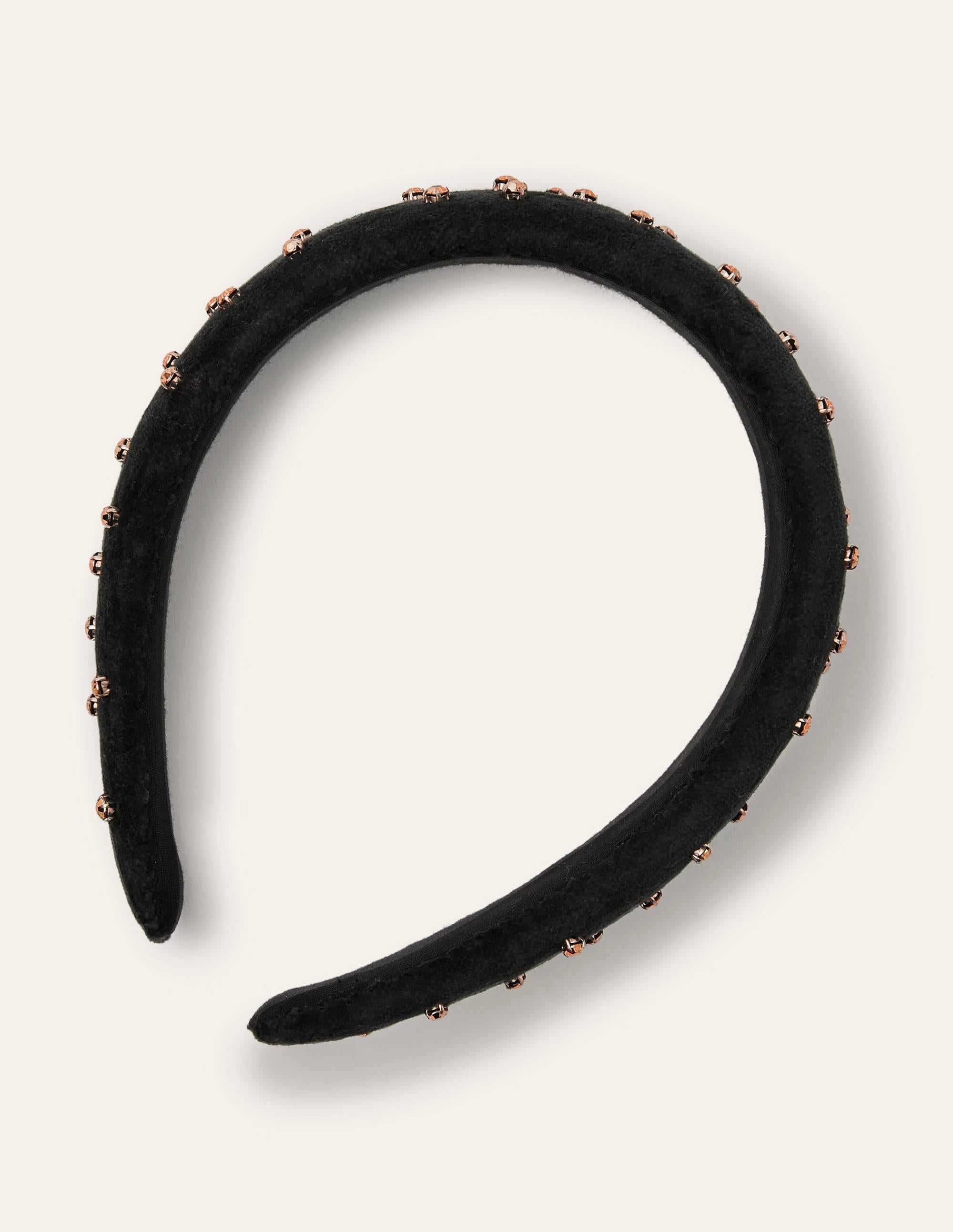 Jewelled Headband-Black/Gold Jewels - Image 2