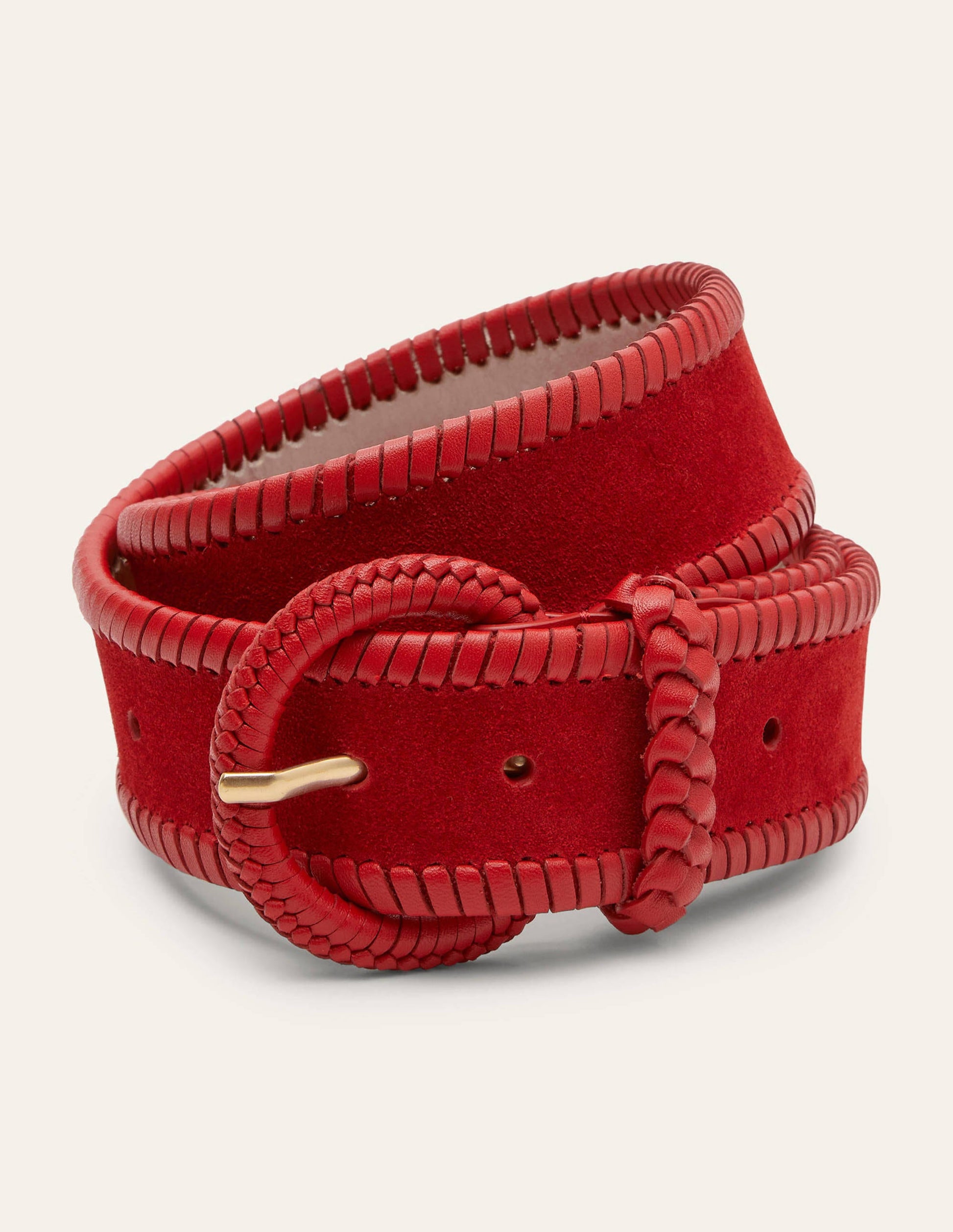 Woven Waist Belt-Red-1